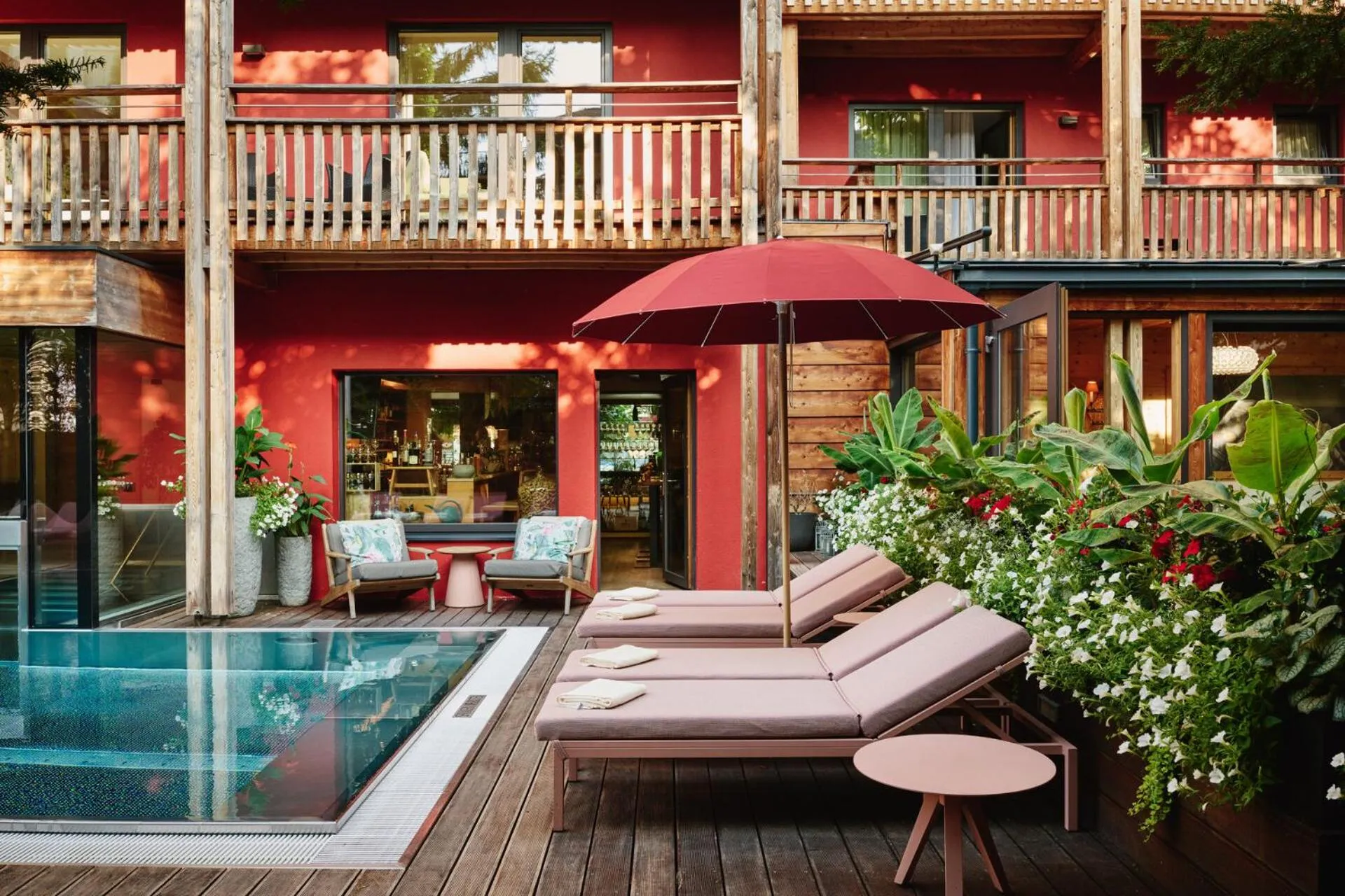 Balcony/Terrace in Small Luxury Hotel of the World - DasPosthotel