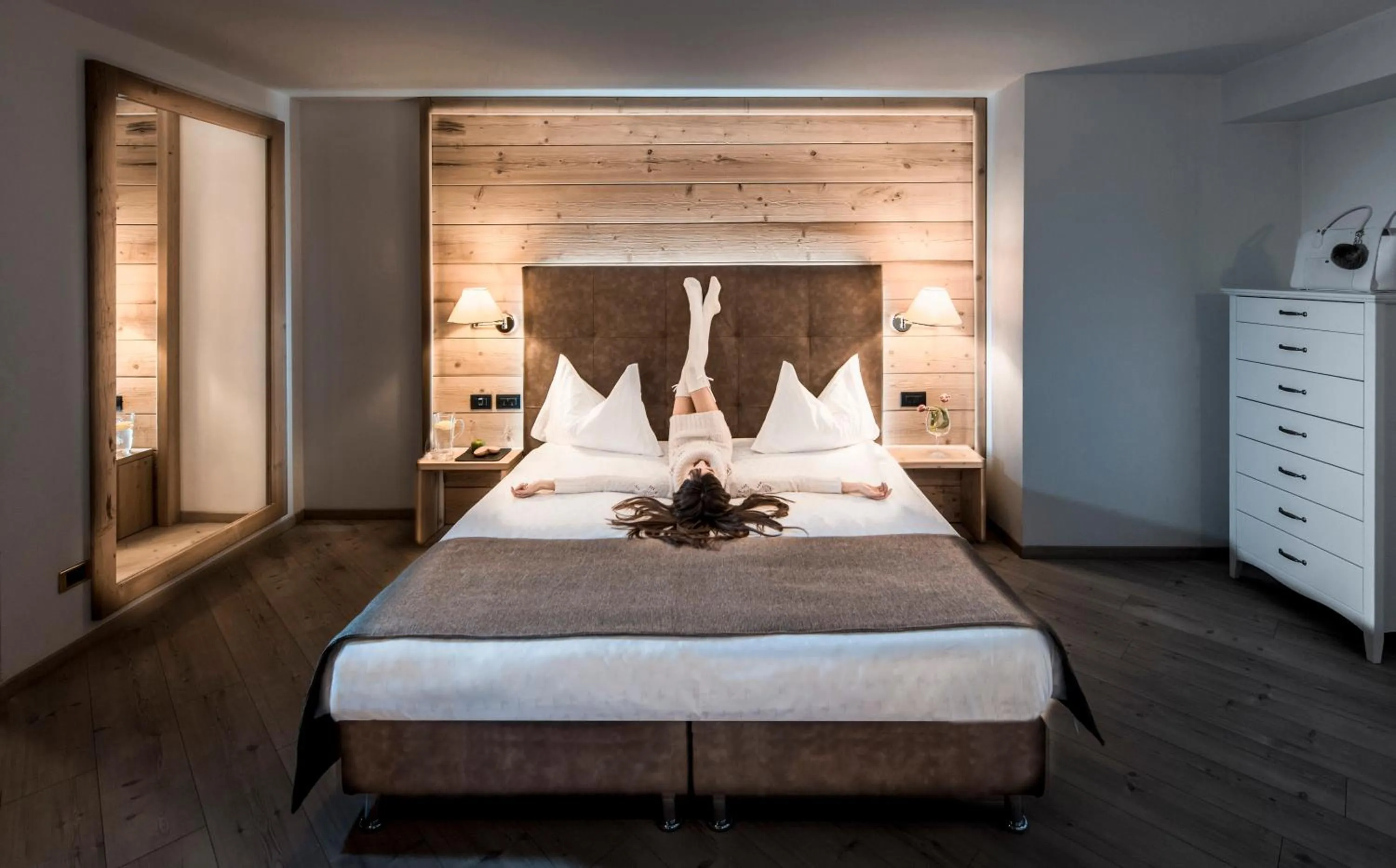 Bedroom, Bed in Hotel La Perla Wellness & Beauty