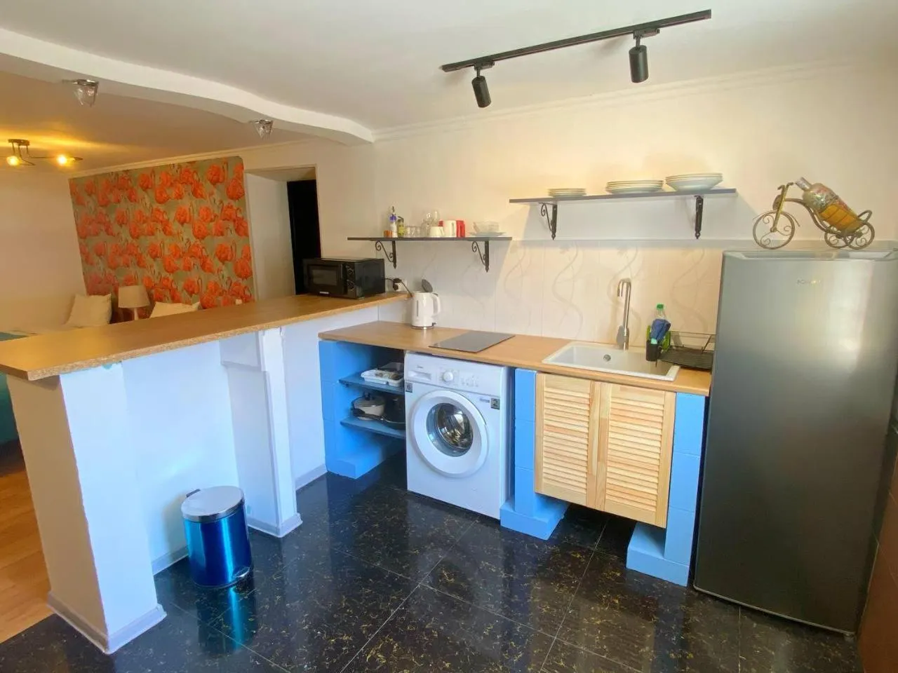 Kitchen or kitchenette in Hotel Orange Kutaisi