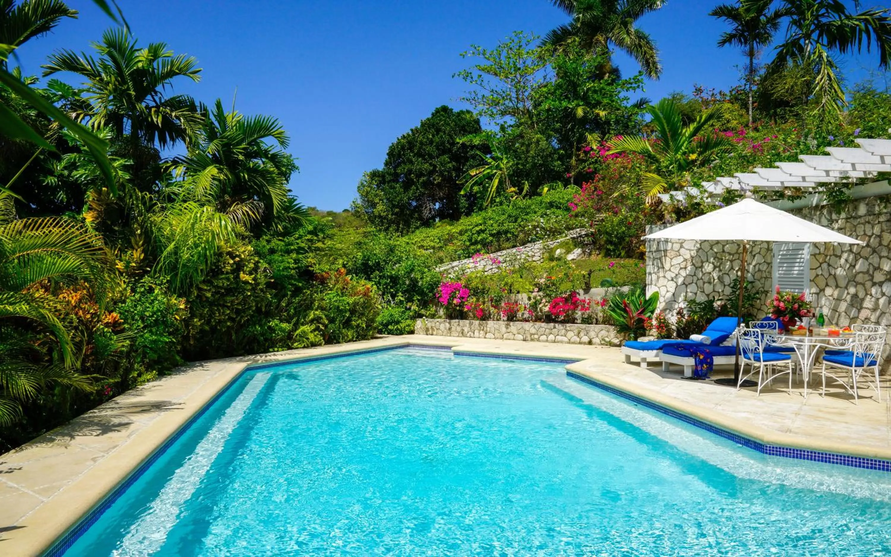 Pool view in Round Hill Hotel & Villas
