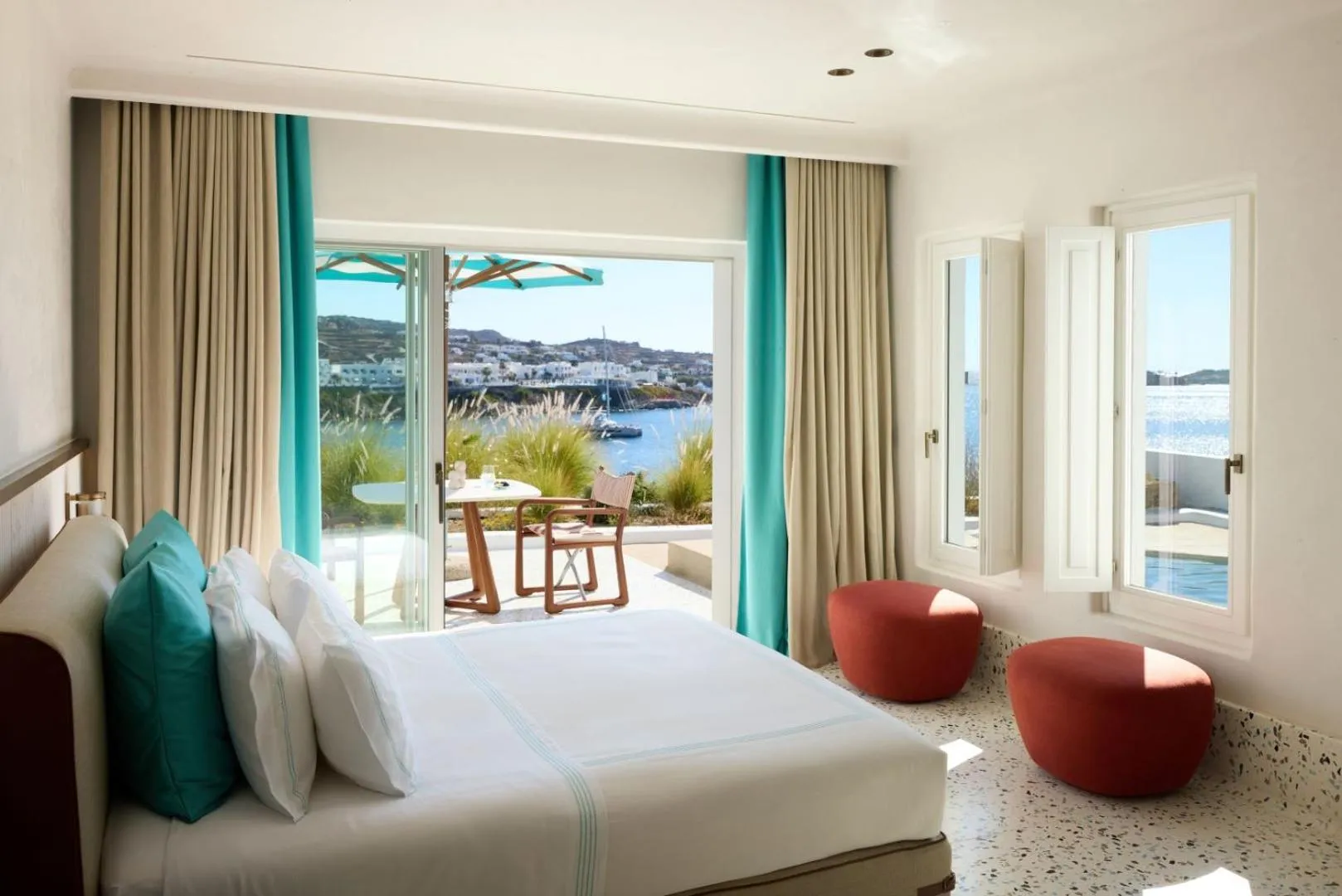 Bed in Nammos Hotel Mykonos