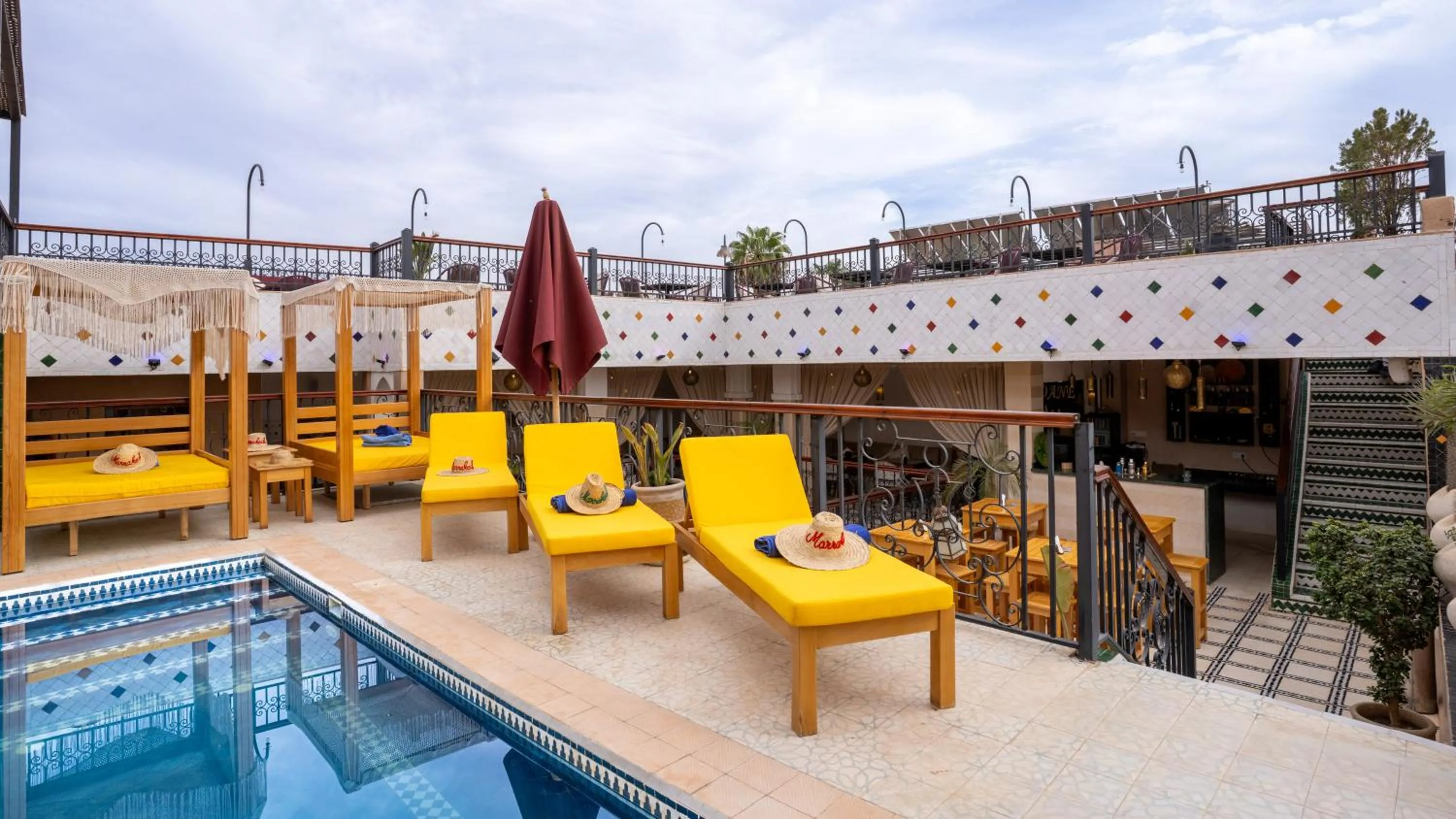 Solarium in Riad Hamdane Rooftop & SPA