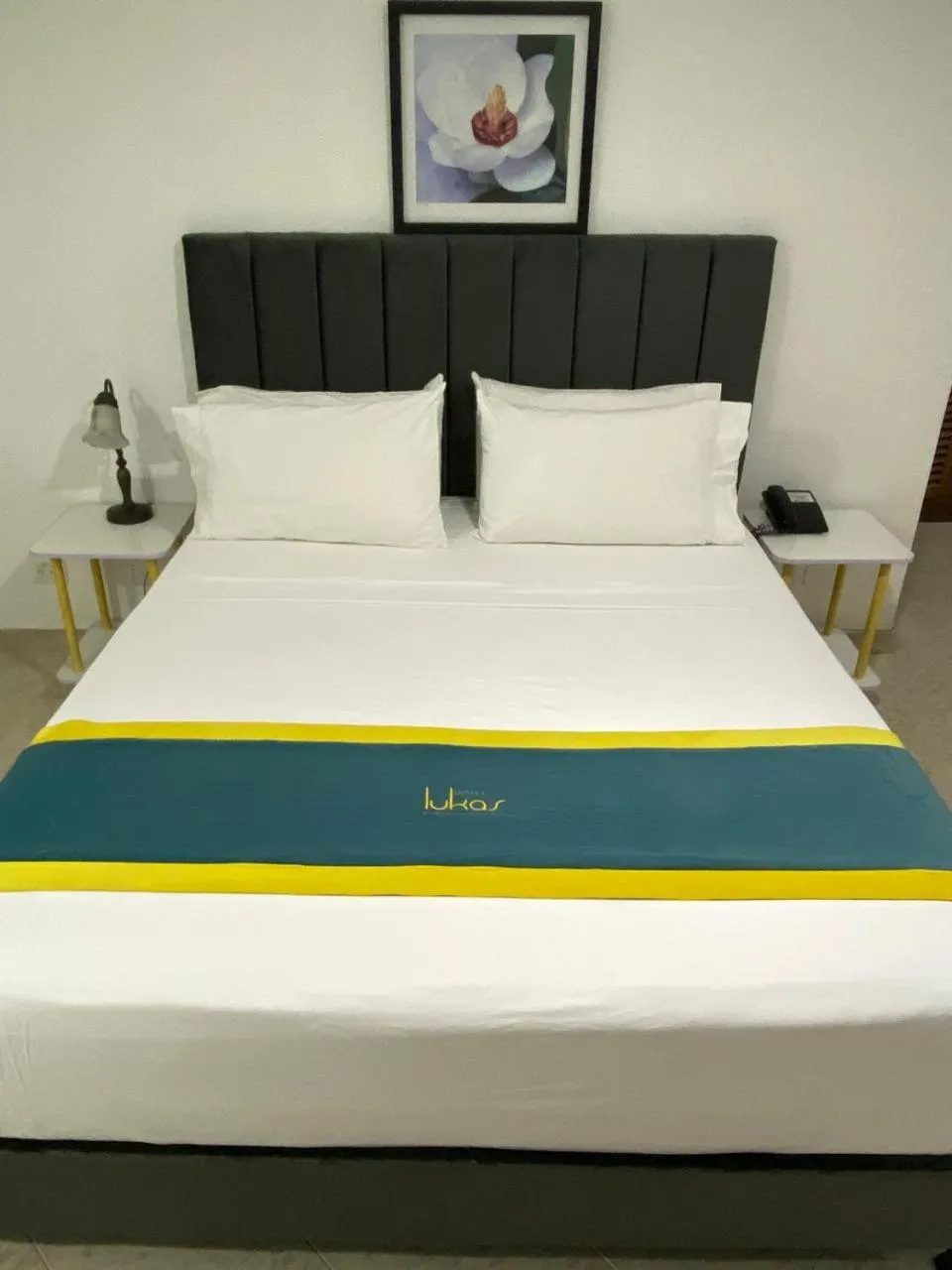 Bed in Hotel Lukas