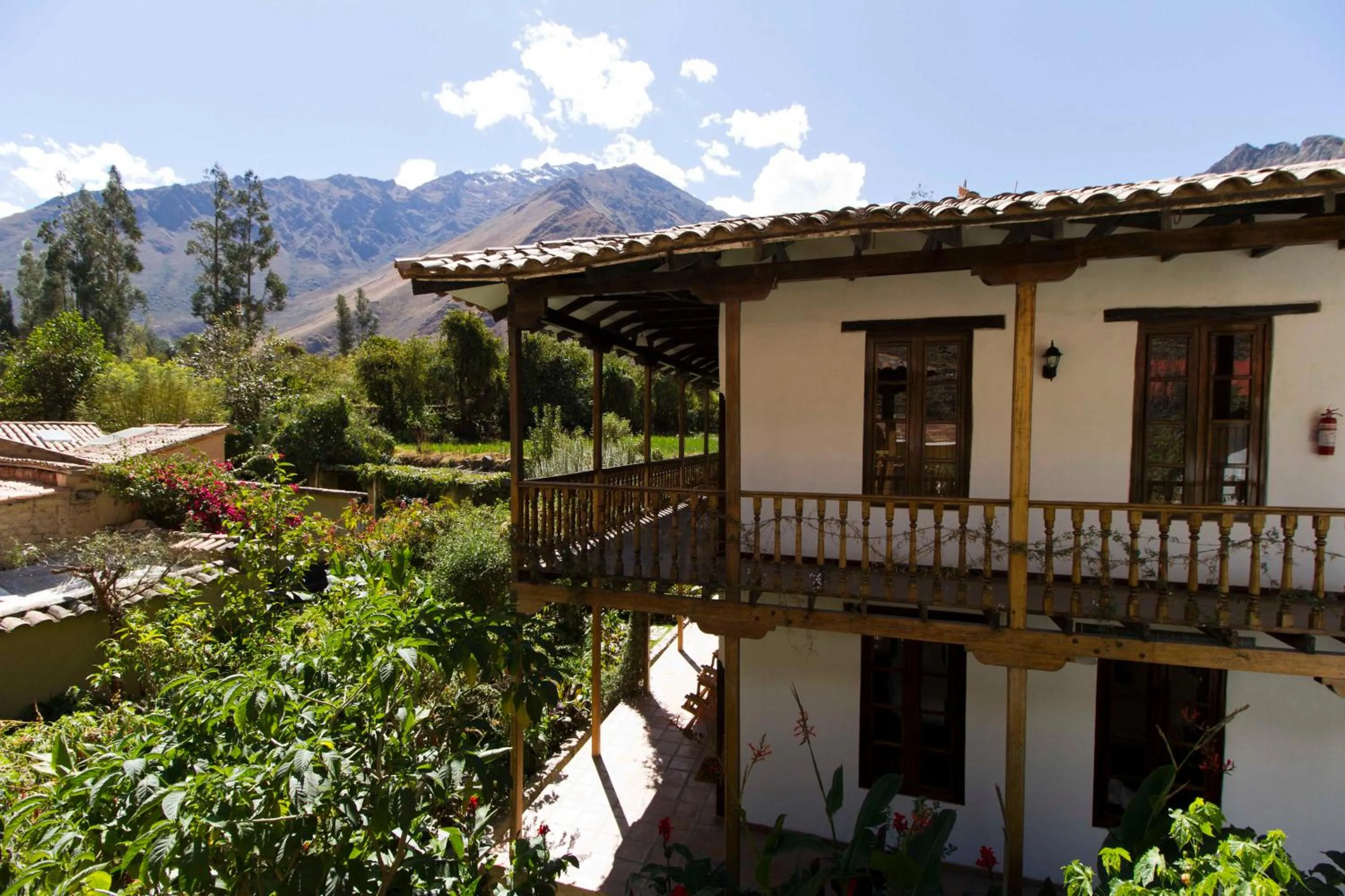 Garden view in El Albergue Ollantaytambo