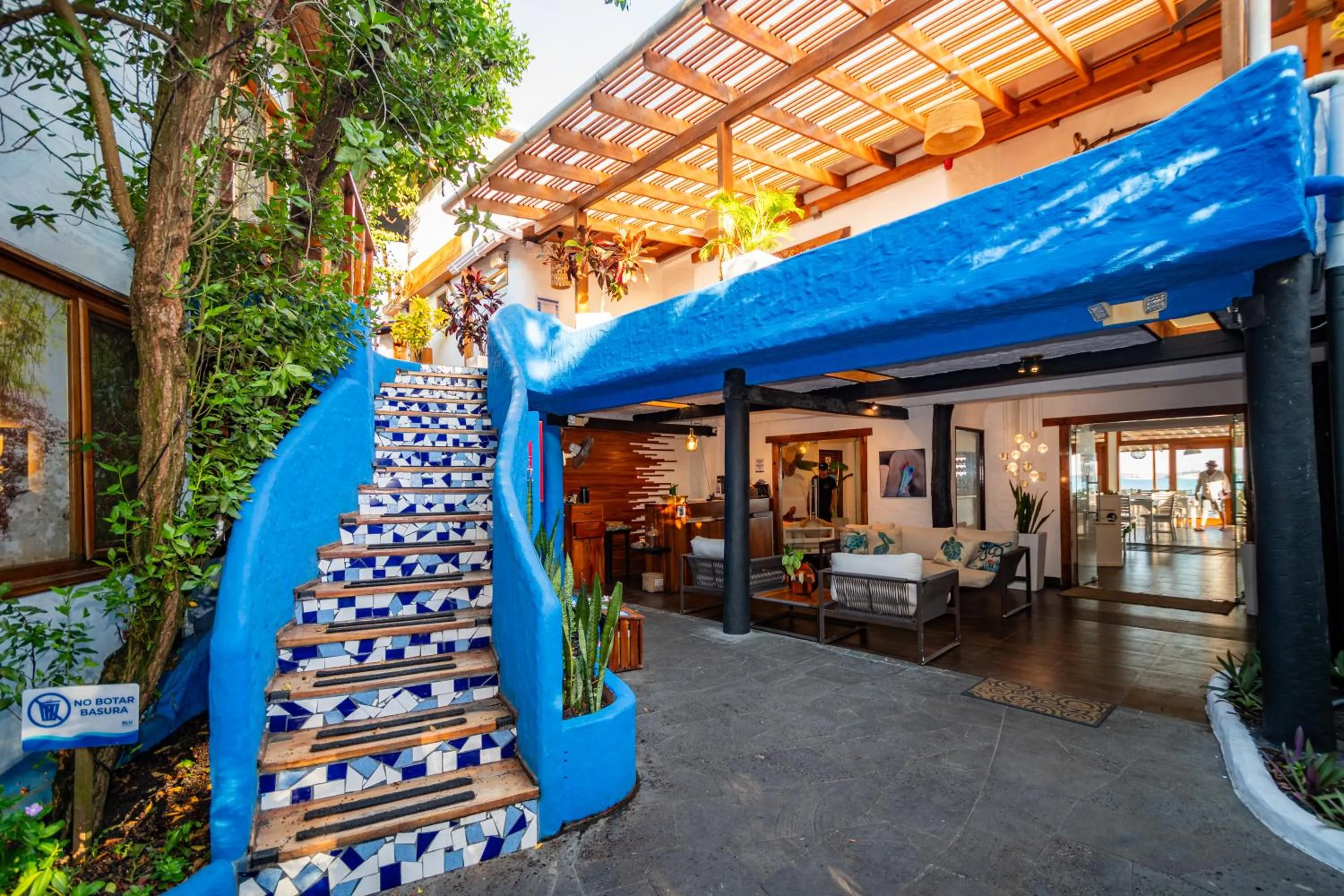 Patio in Blu Galapagos Sustainable Waterfront Lodge