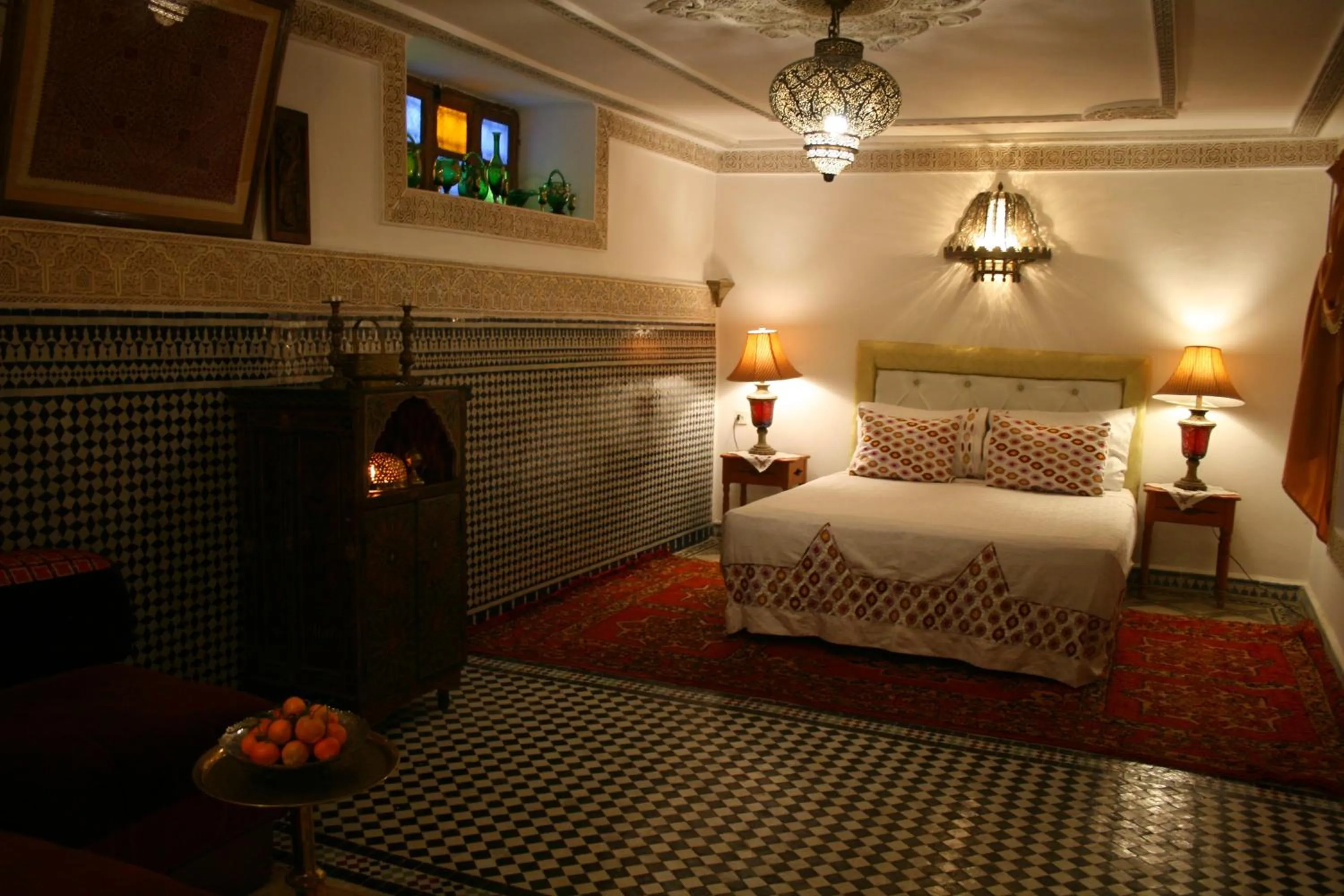 Bed in Riad Lalla Fatima