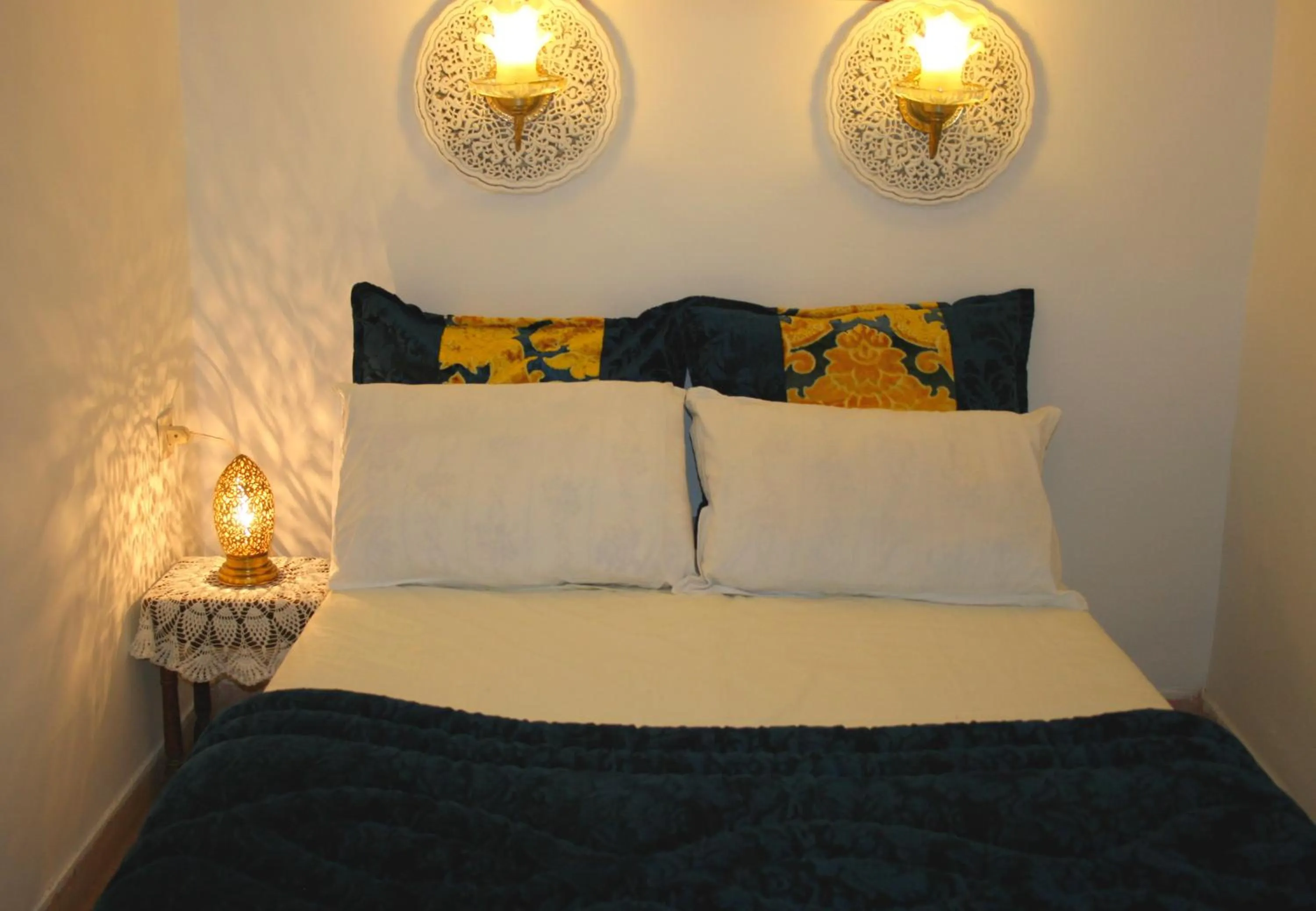 Decorative detail, Bed in Riad Lalla Fatima