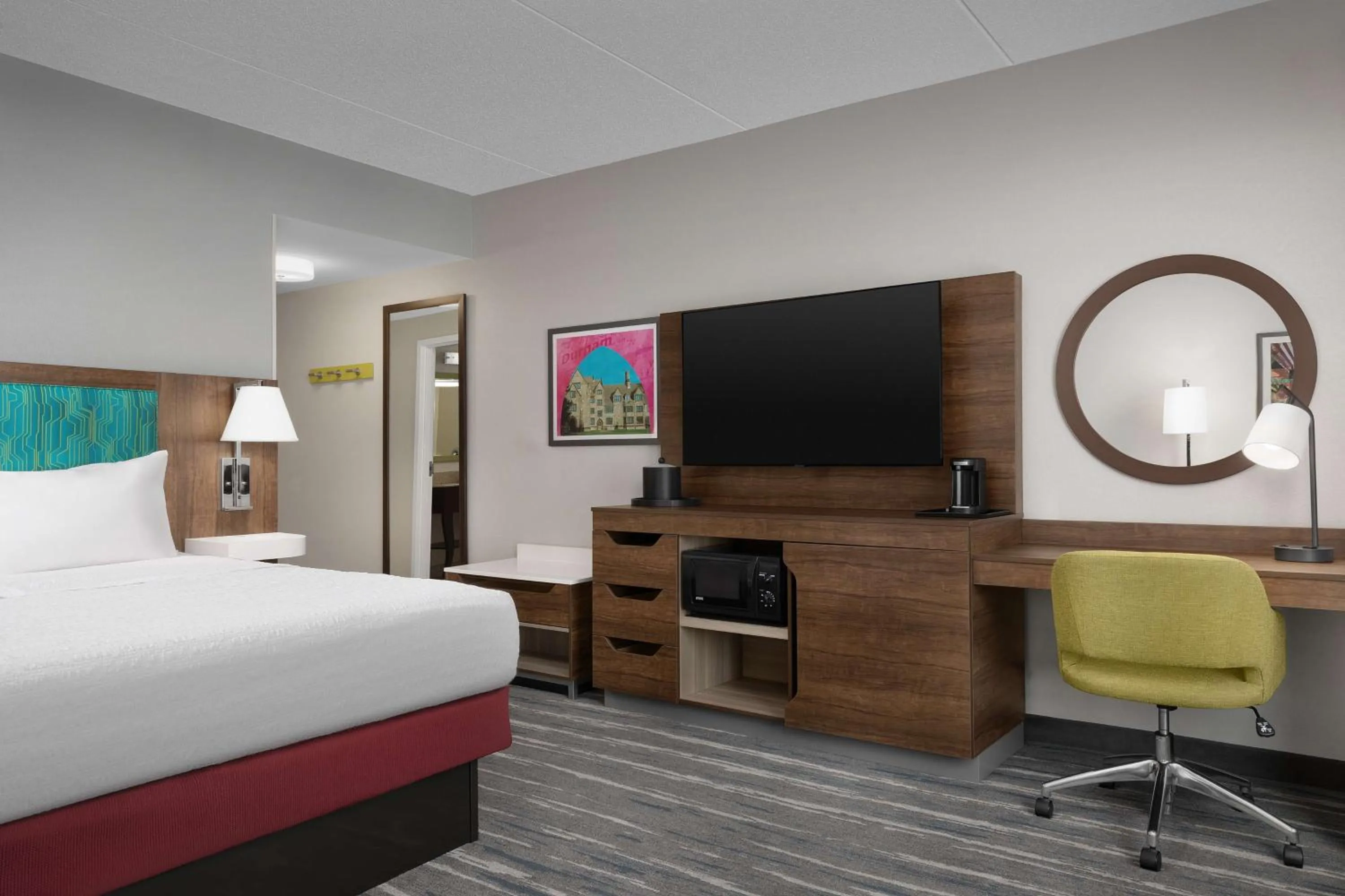 Bedroom, Bed in Hampton Inn & Suites Durham North I-85