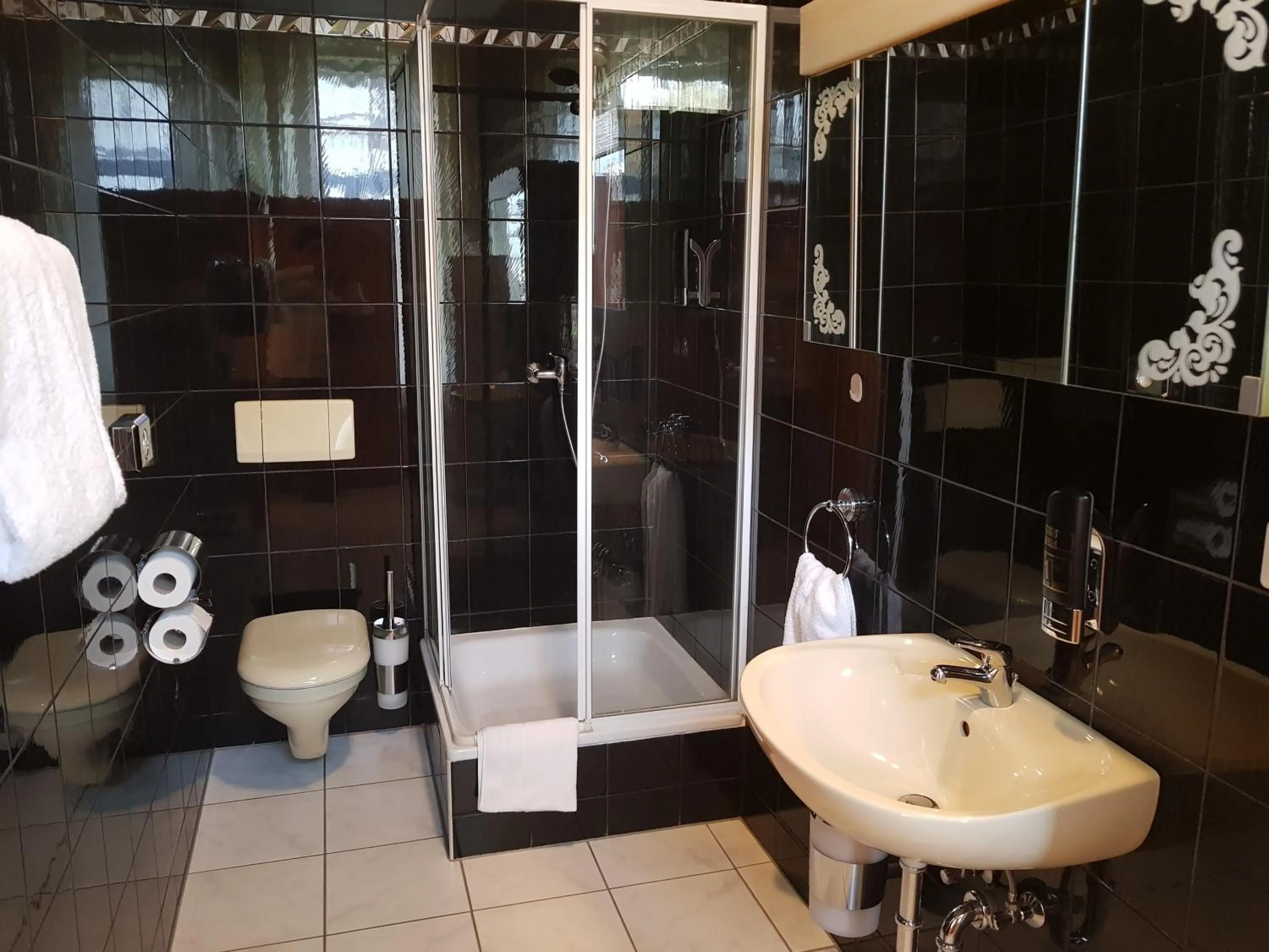 Shower in Gasthaus Hannover