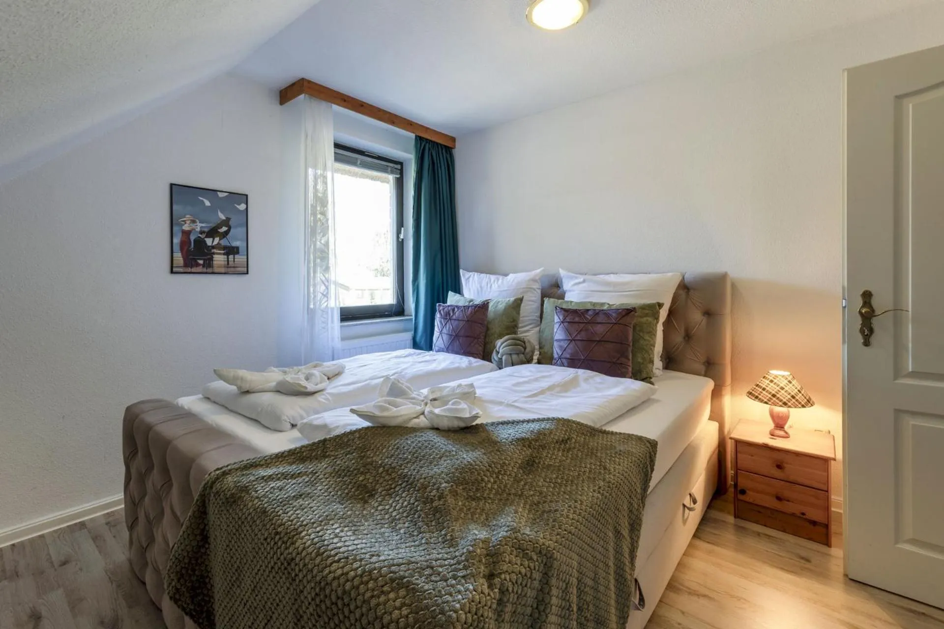 Bed in Bei Ulbrichs Hotel garni & Catering