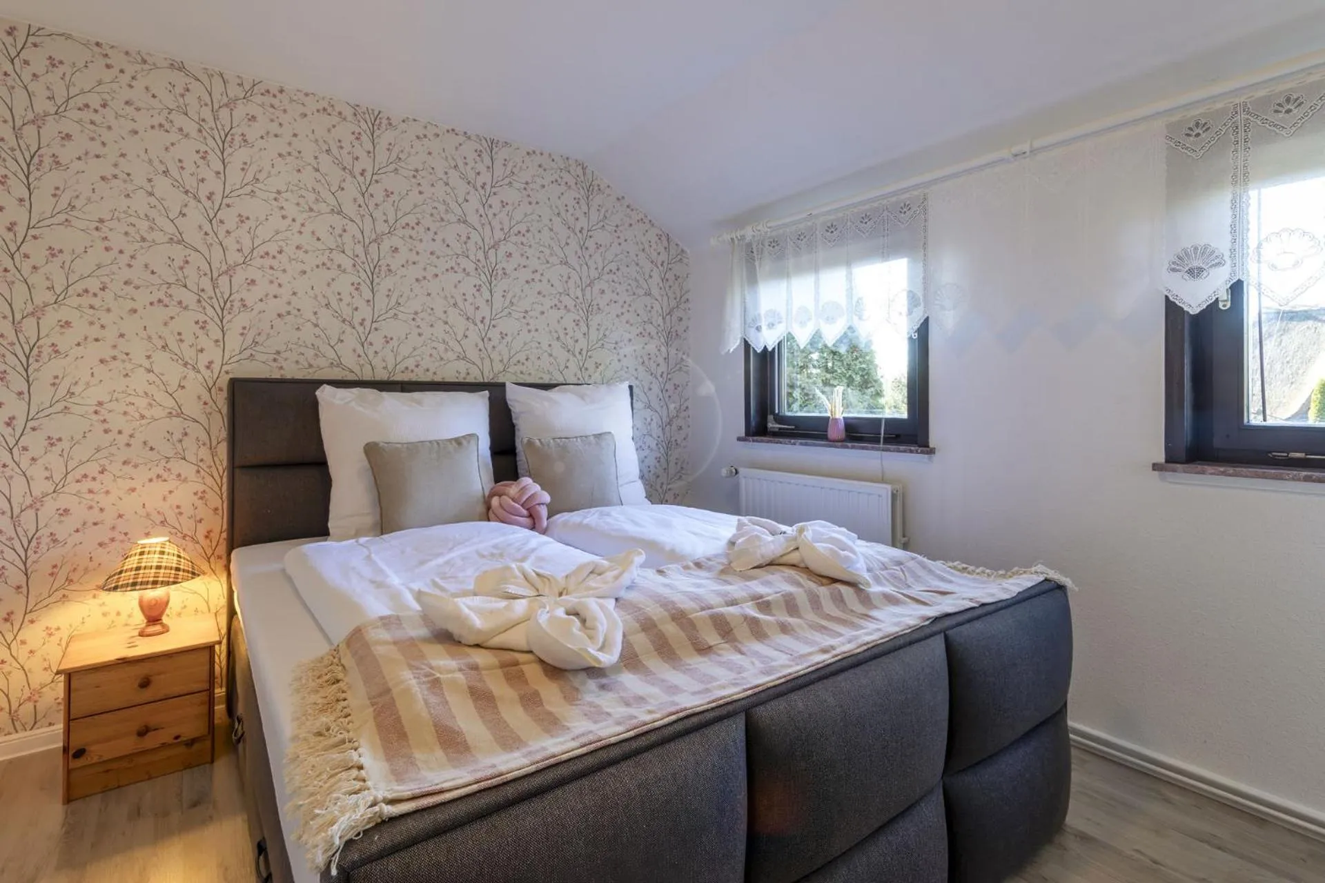 Bed in Bei Ulbrichs Hotel garni & Catering