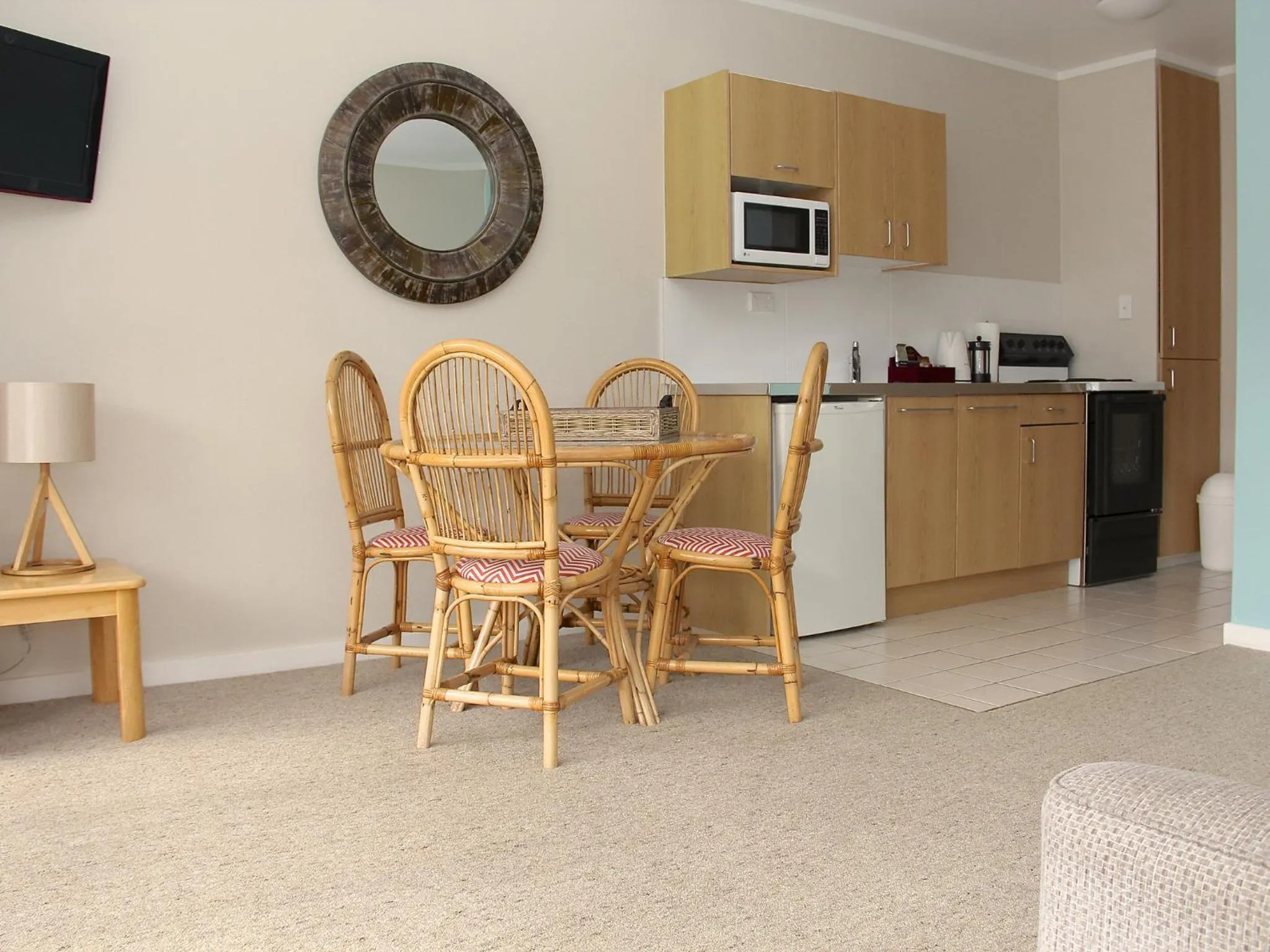 Seating area in Hananui Lodge and Apartments