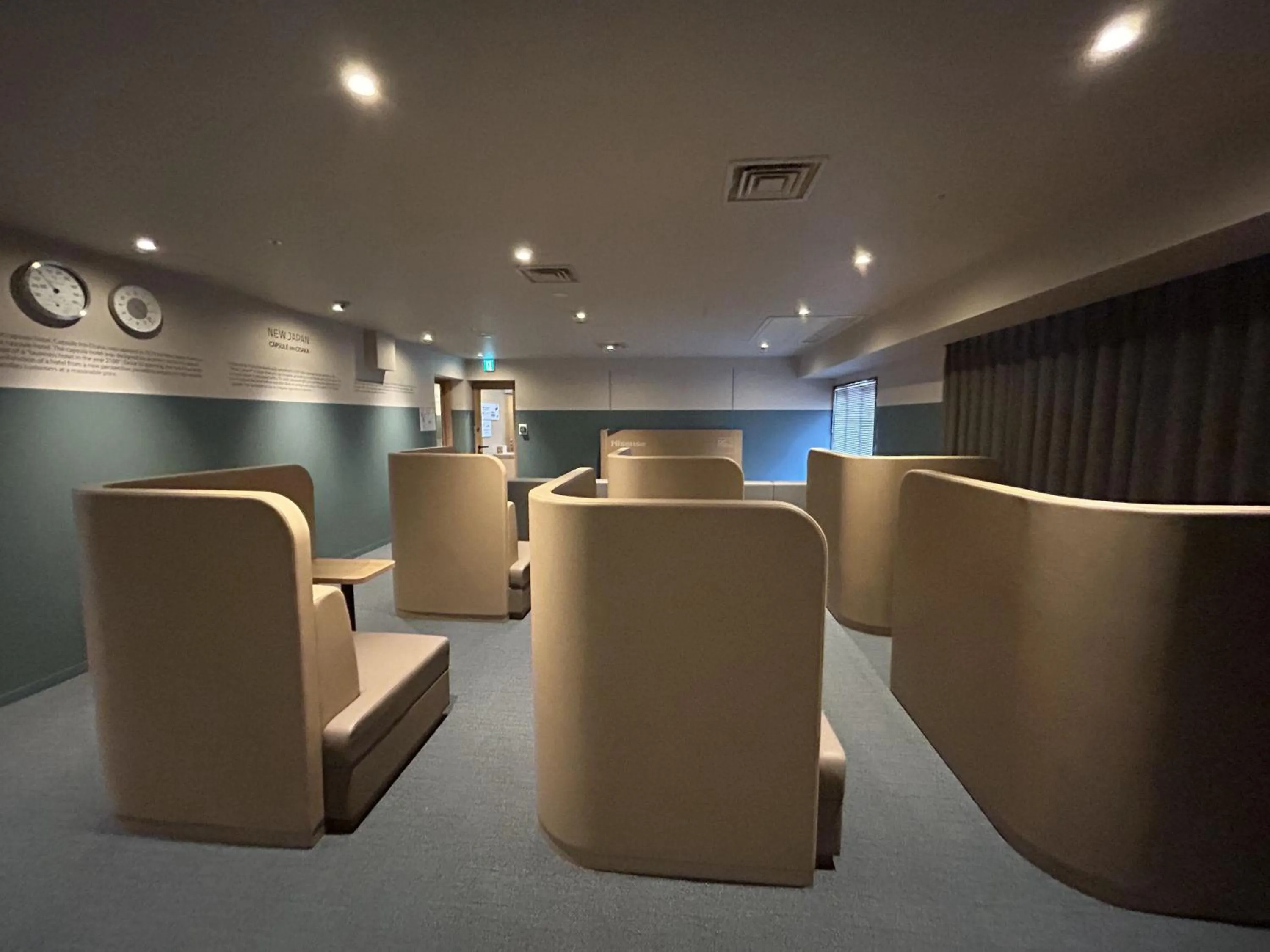 Seating area in Capsule Inn Osaka (Male Only)