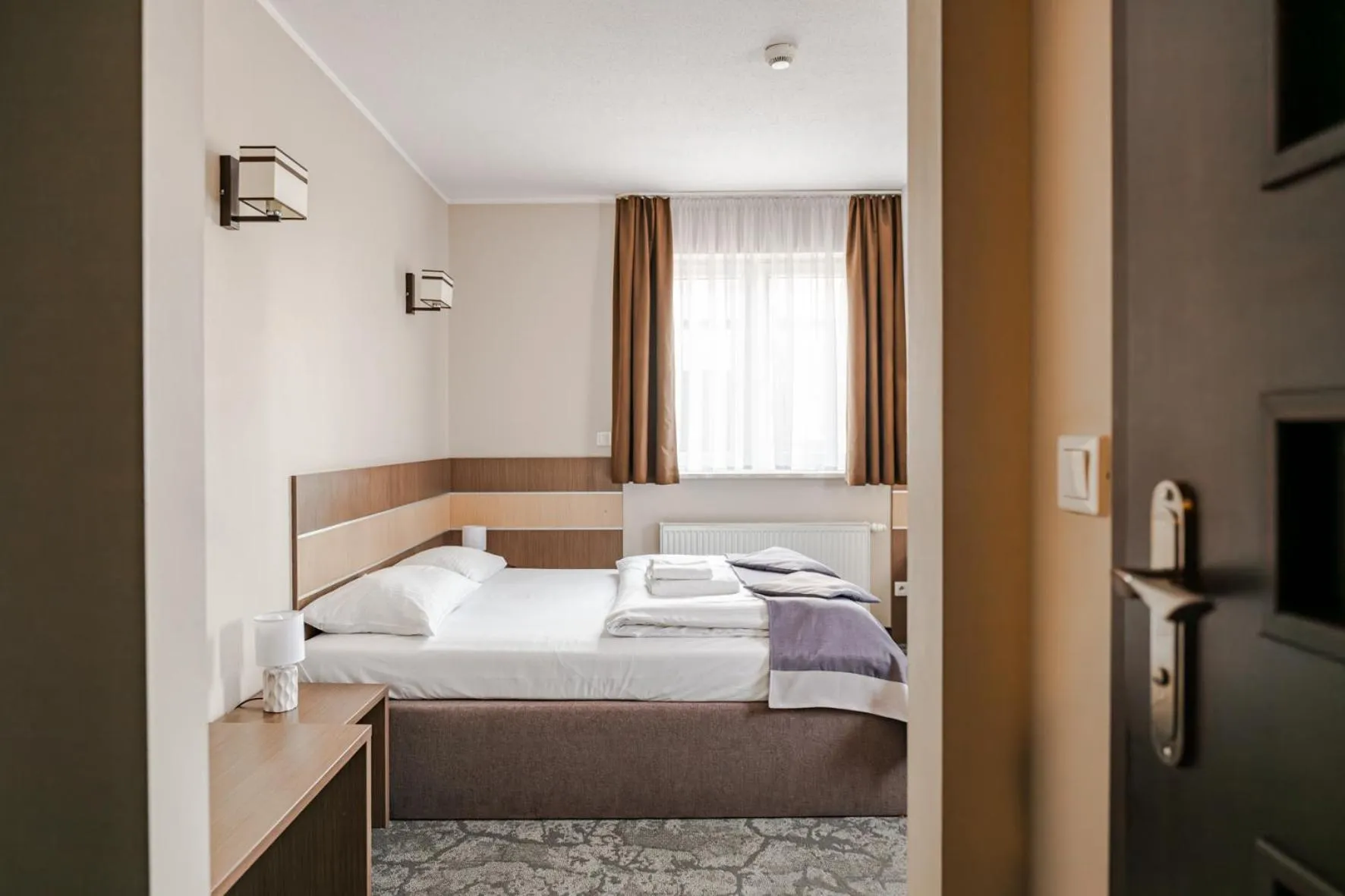 Bed in Hotel Sleep Wrocław