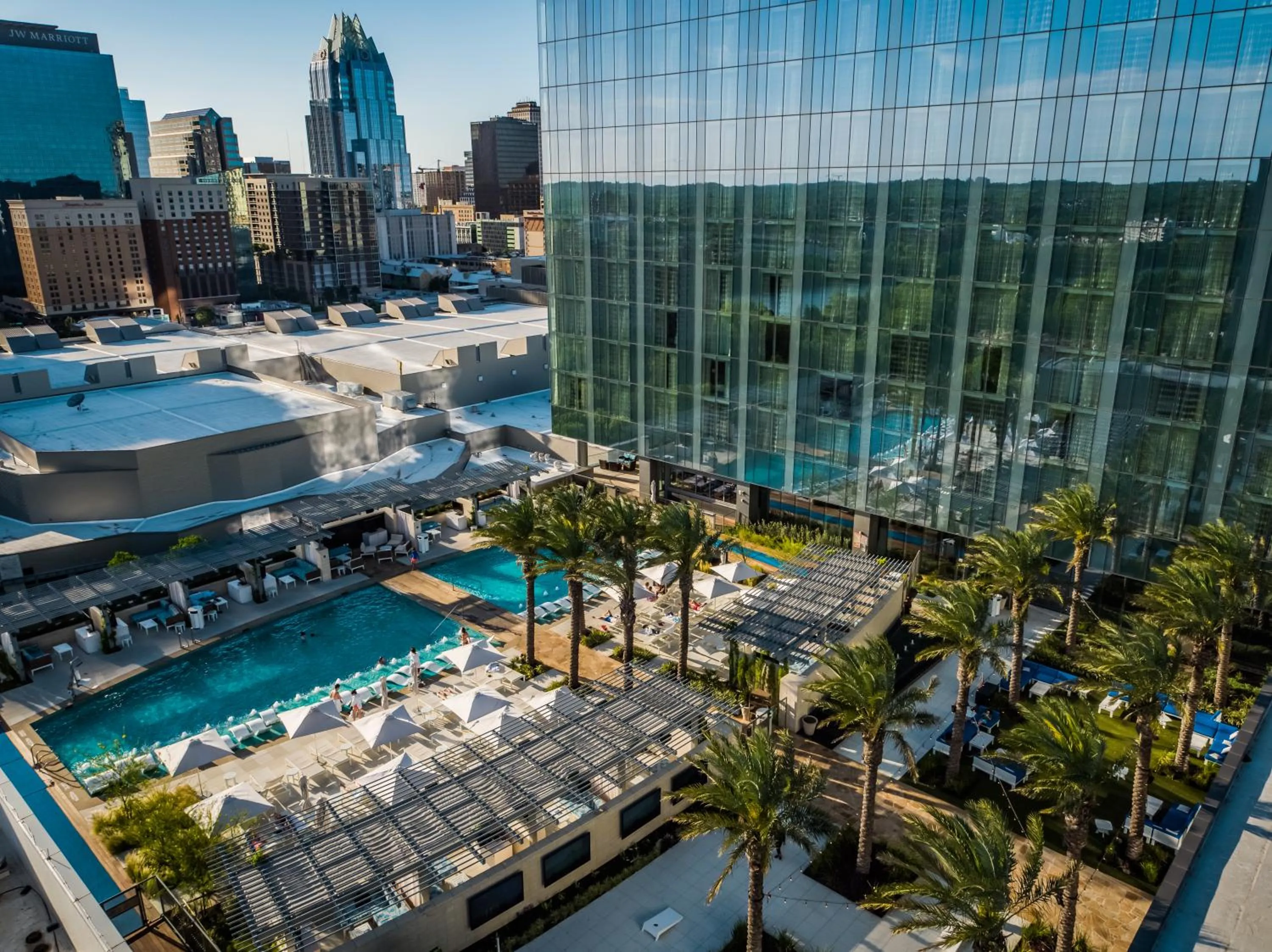 Swimming pool in Fairmont Austin Gold Experience