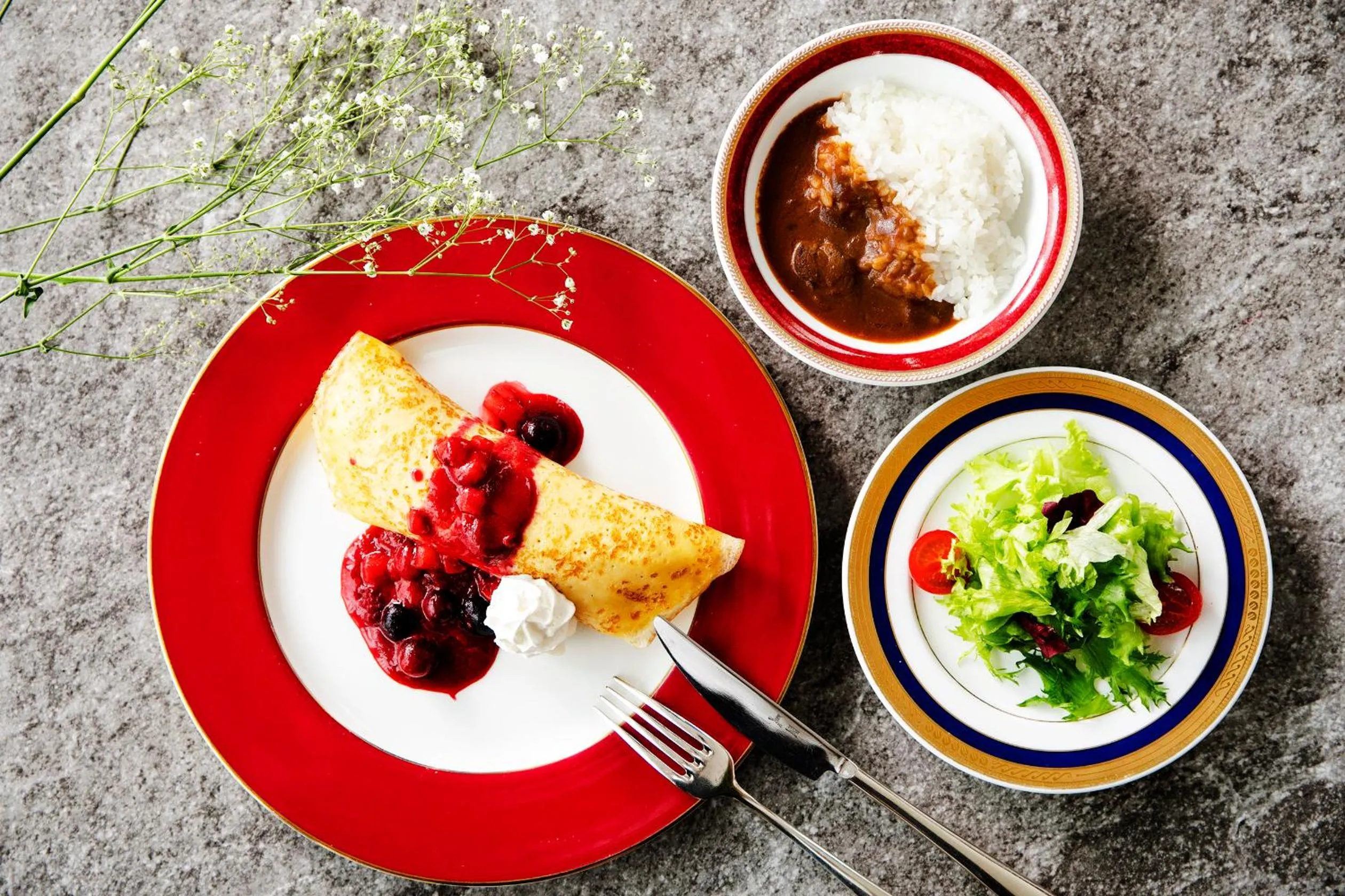 Food close-up in Garden Terrace Saga Hotel & Resorts