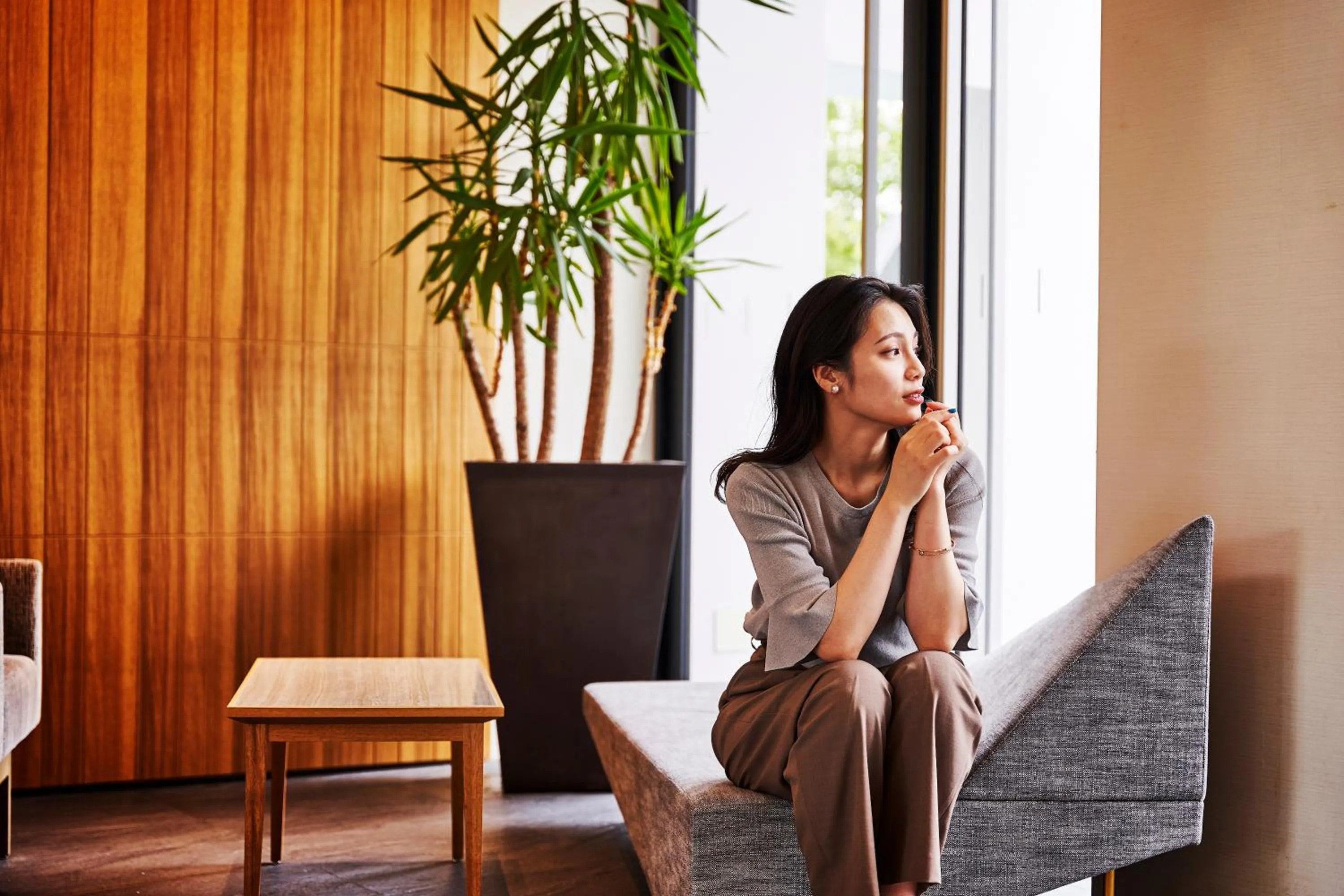 People in Garden Terrace Saga Hotel & Resorts