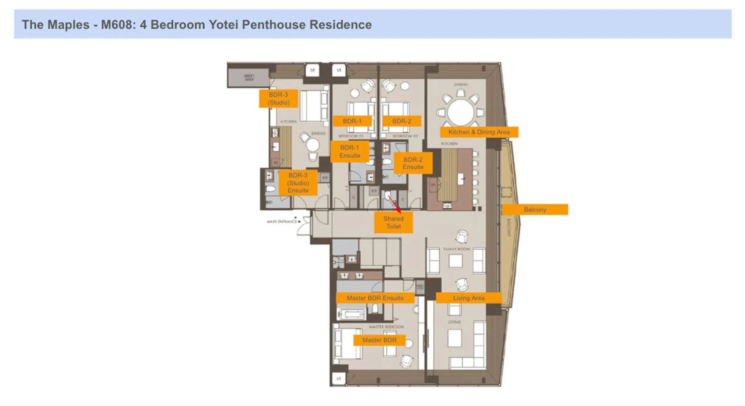 Floor plan in The Maples Niseko