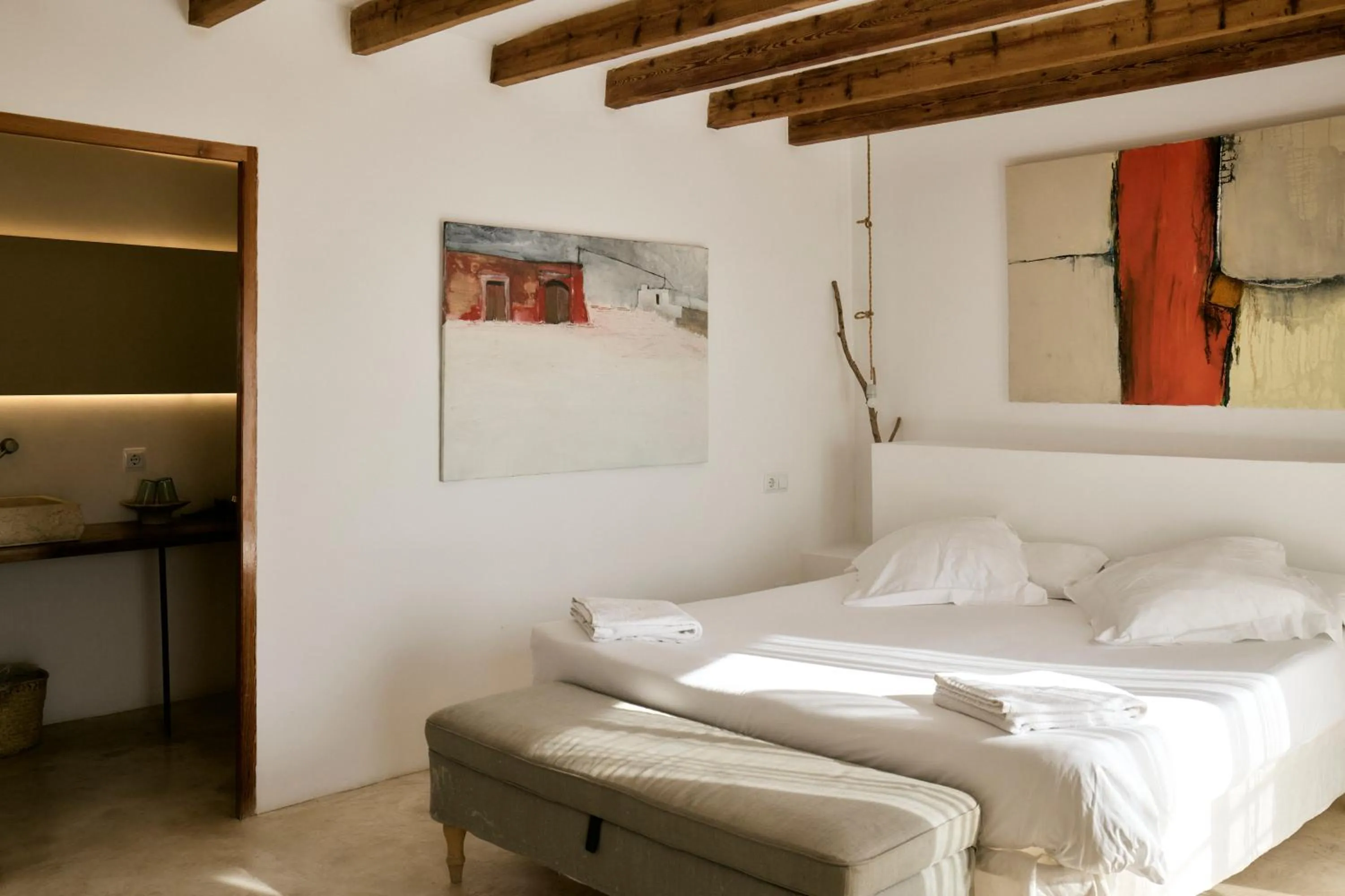 Bed in Hotel Forn Nou