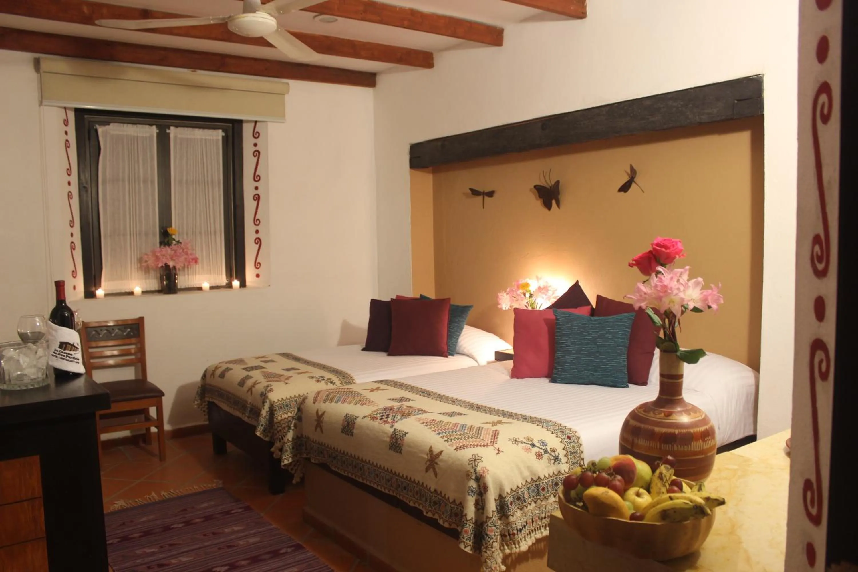 Bed in Hotel Boutique La Casona de Don Porfirio