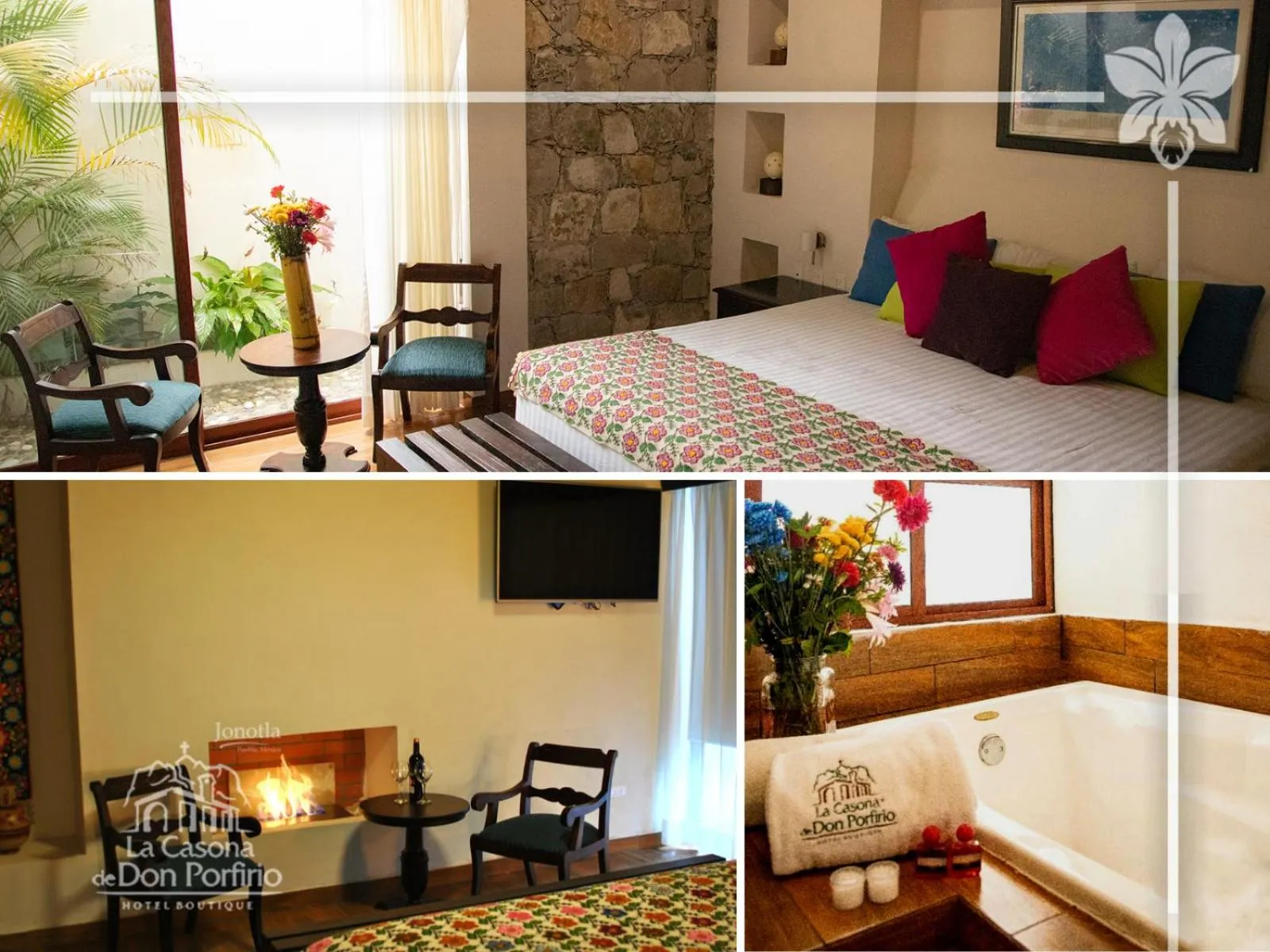 Bed in Hotel Boutique La Casona de Don Porfirio