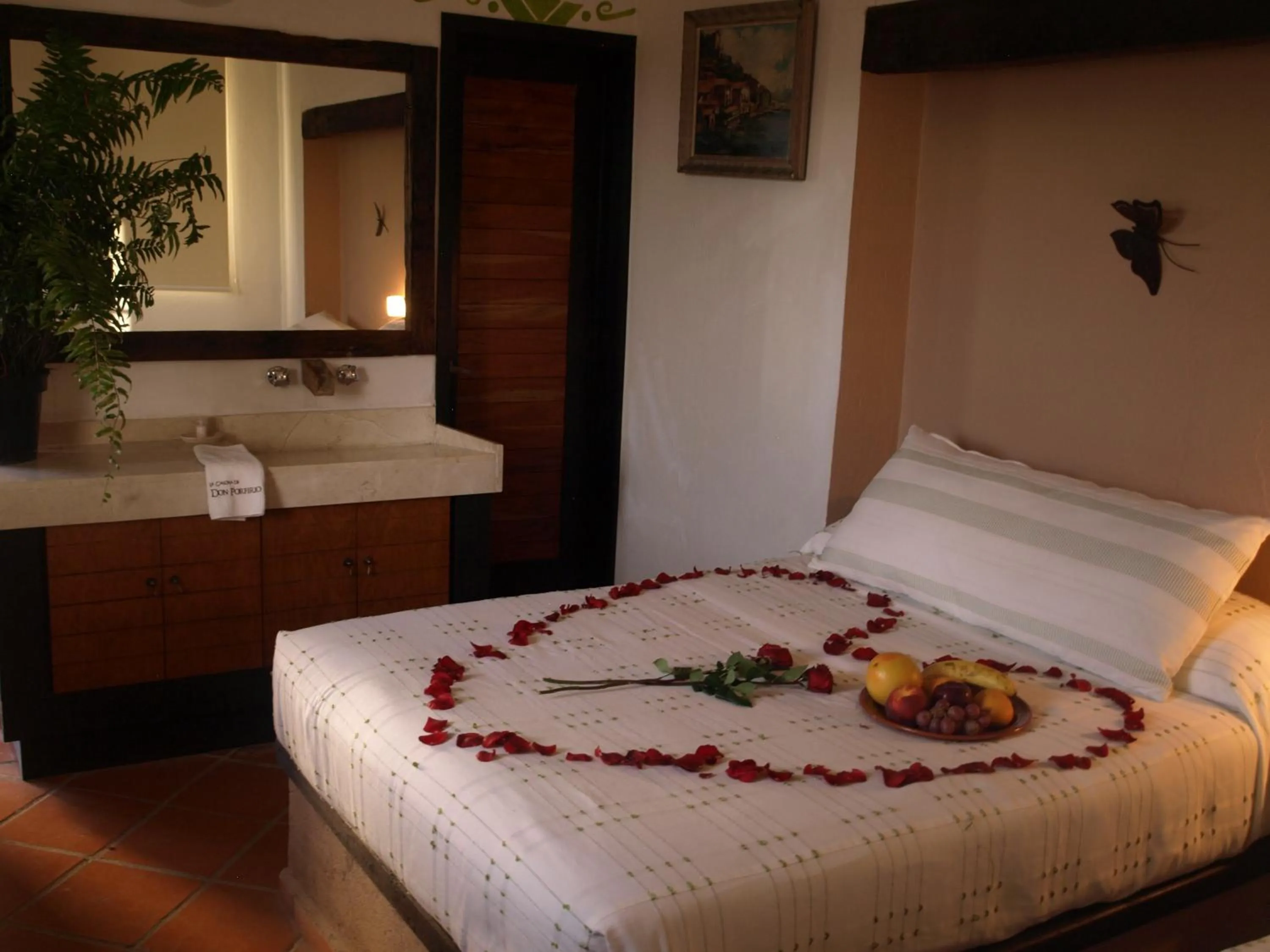 Bed in Hotel Boutique La Casona de Don Porfirio
