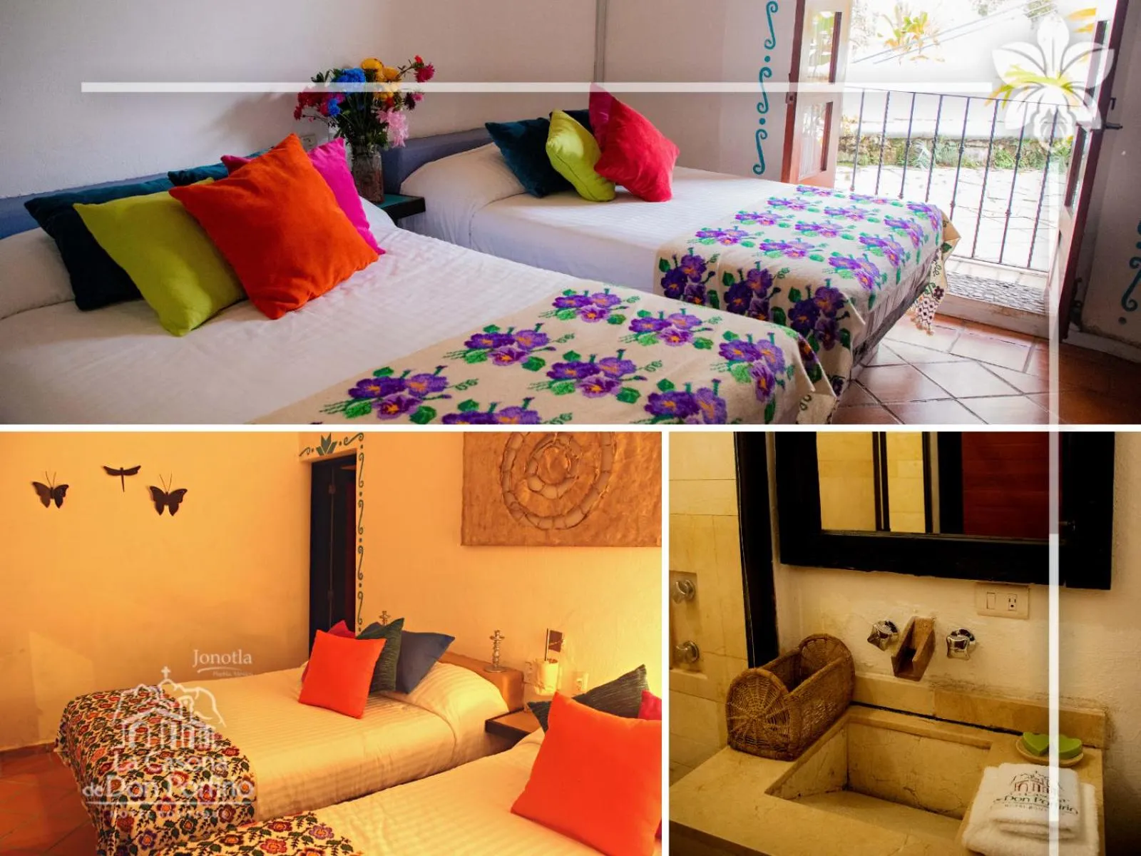 Bed in Hotel Boutique La Casona de Don Porfirio