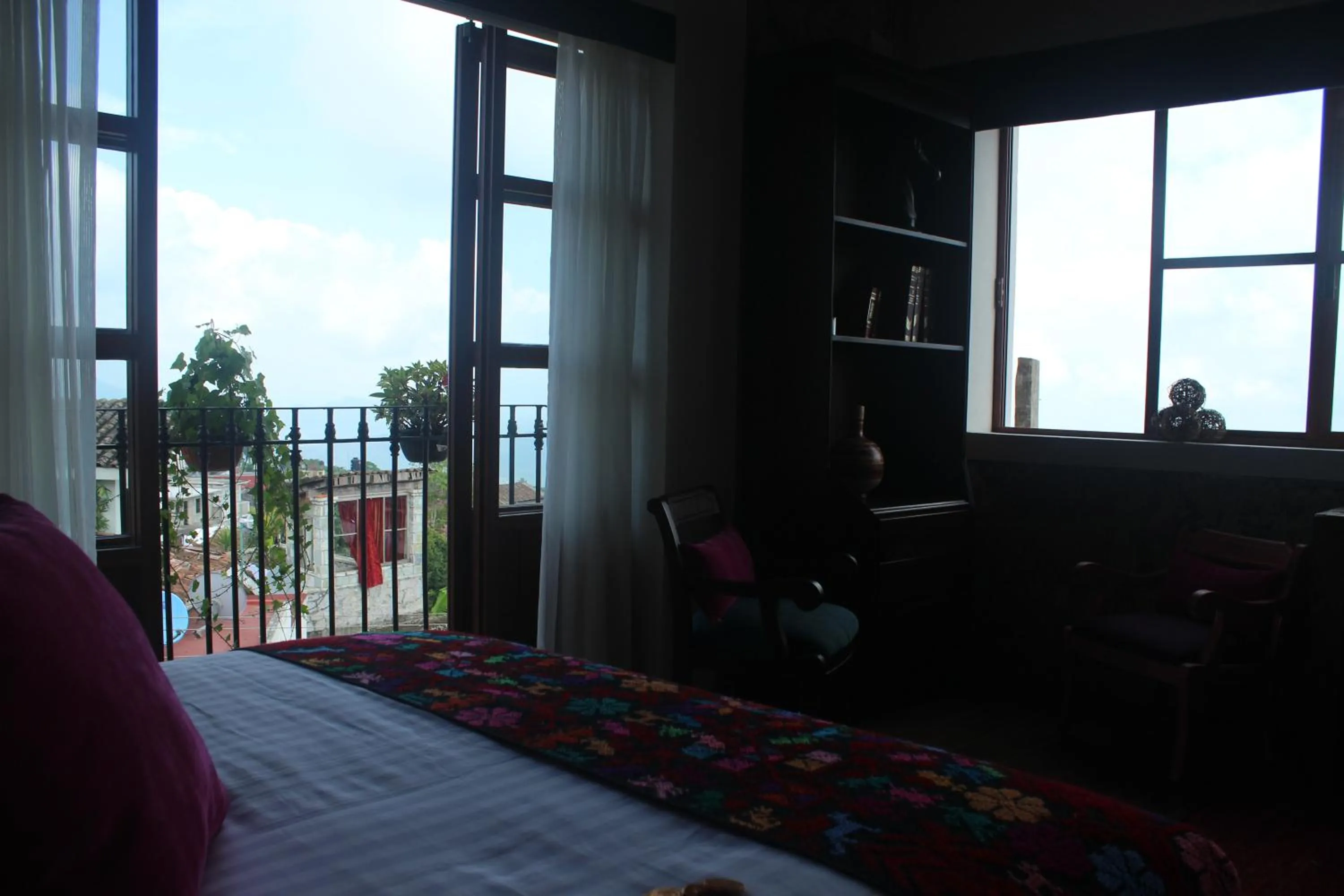 Balcony/Terrace, Bed in Hotel Boutique La Casona de Don Porfirio