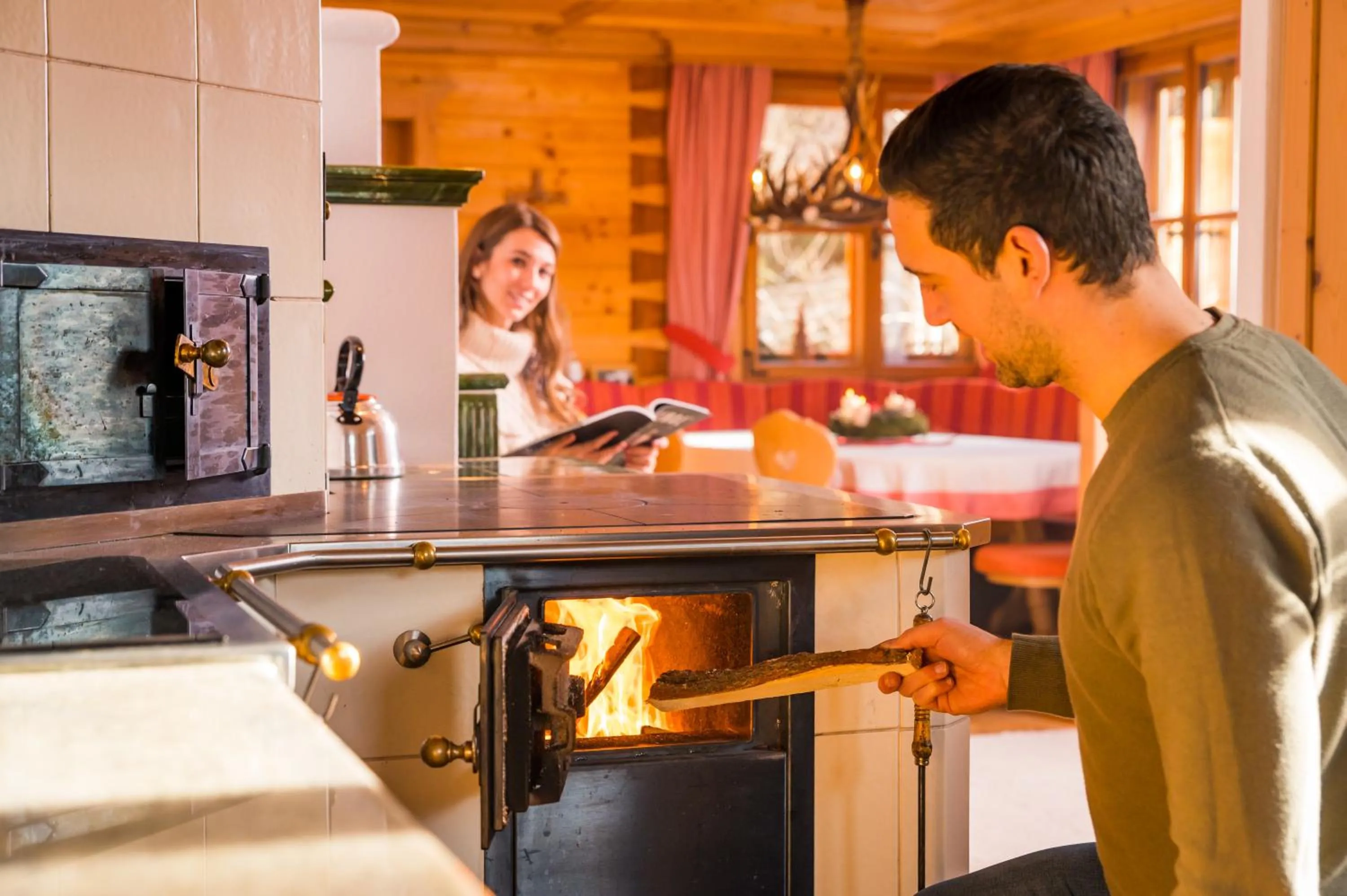 Kitchen or kitchenette in Bergchalet Kuhgraben