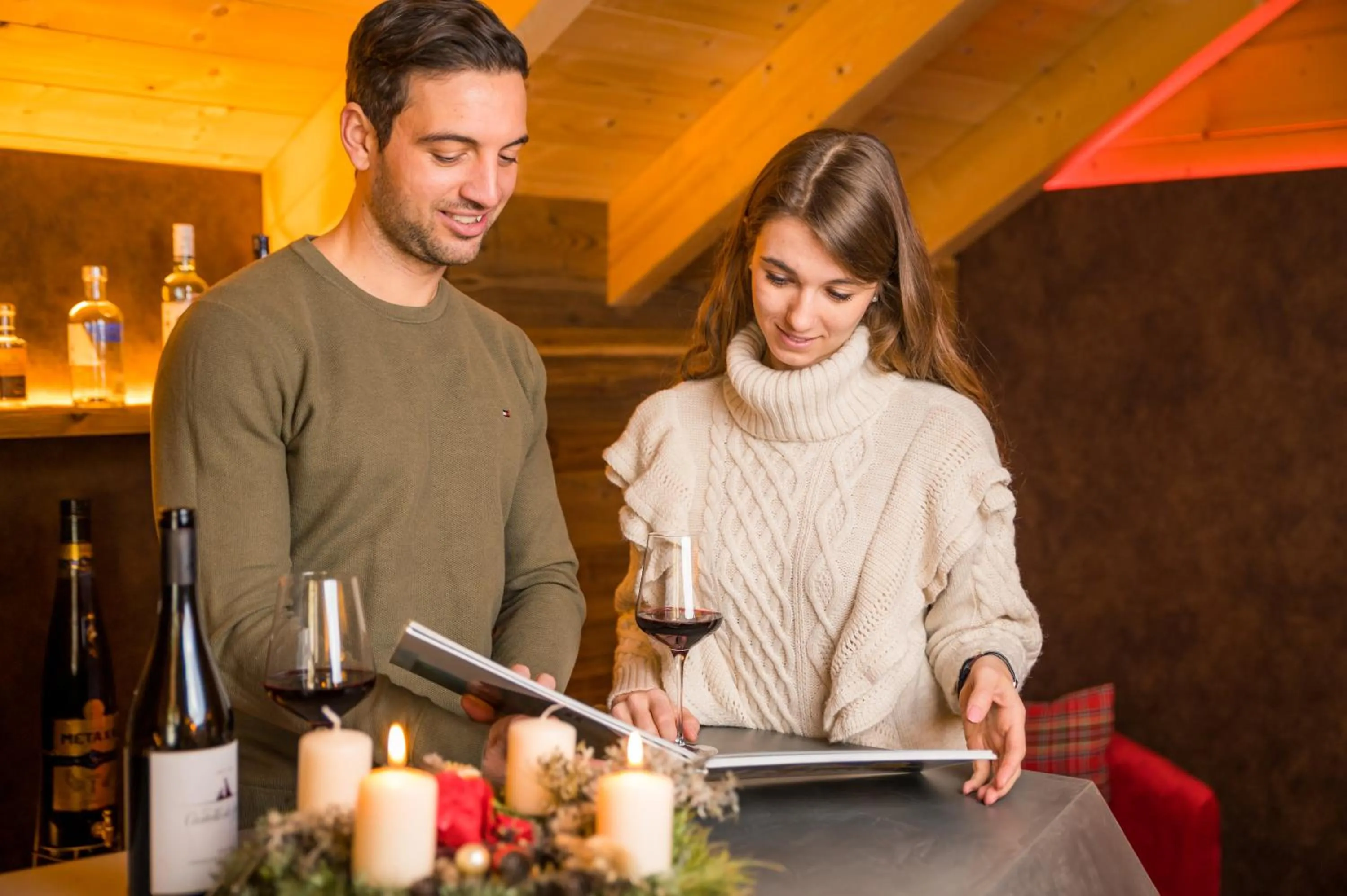 Lounge or bar in Bergchalet Kuhgraben