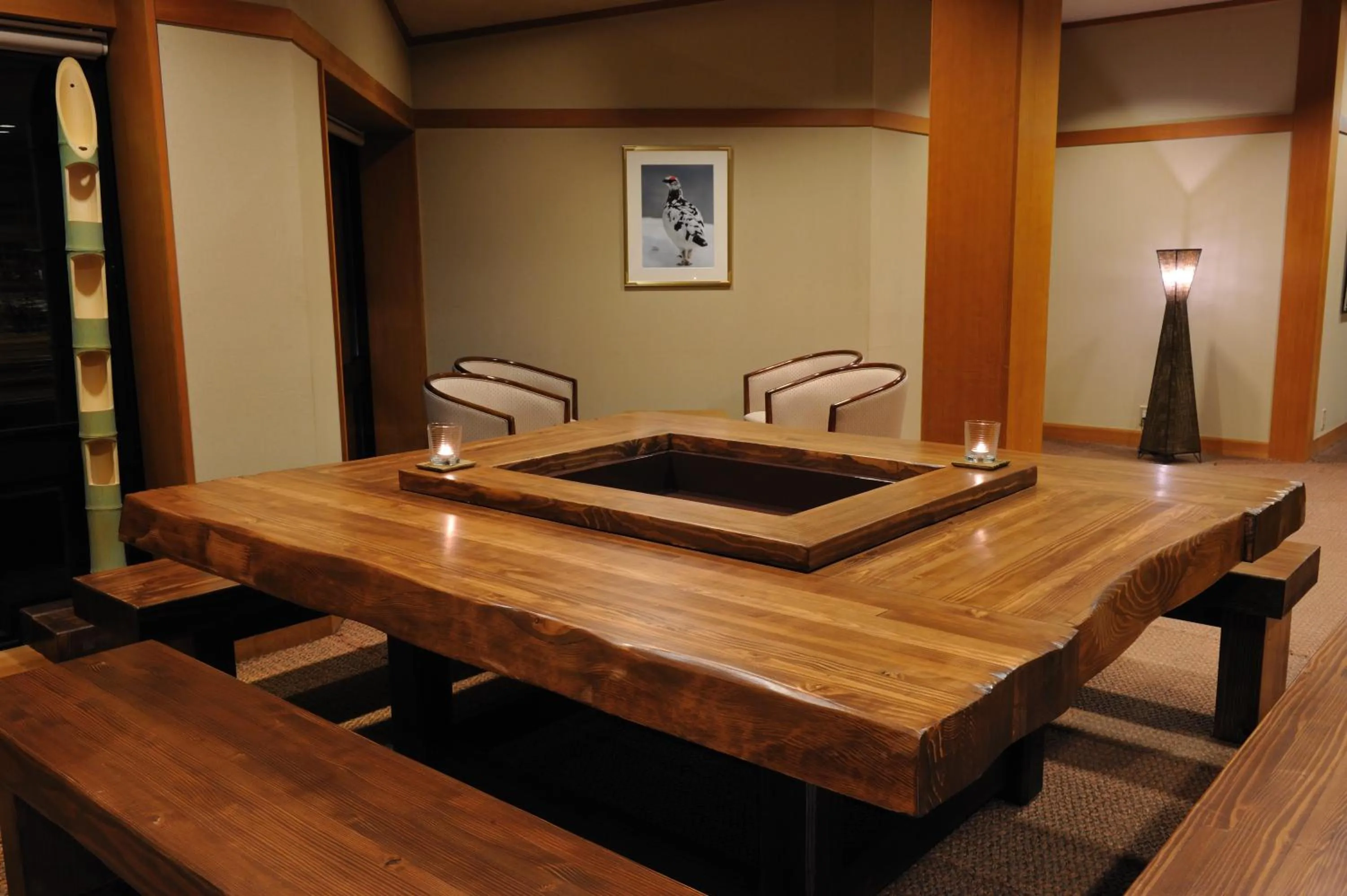 Seating area in Hakuba Onsen Ryokan Shirouma-so