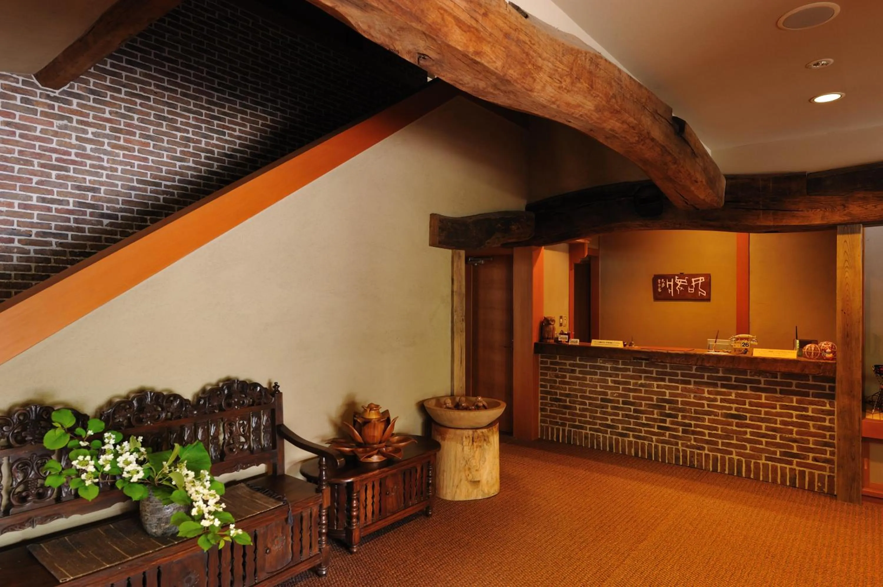 Seating area in Hakuba Onsen Ryokan Shirouma-so