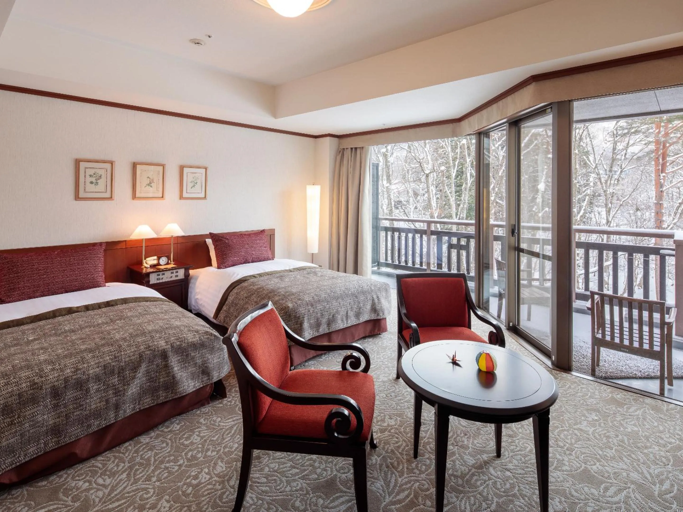 Bed in Hakuba Tokyu Hotel