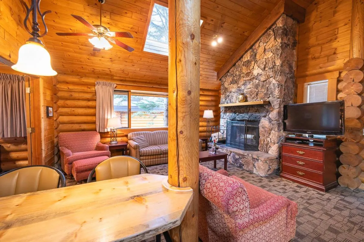 Living room in Castle Mountain Chalets