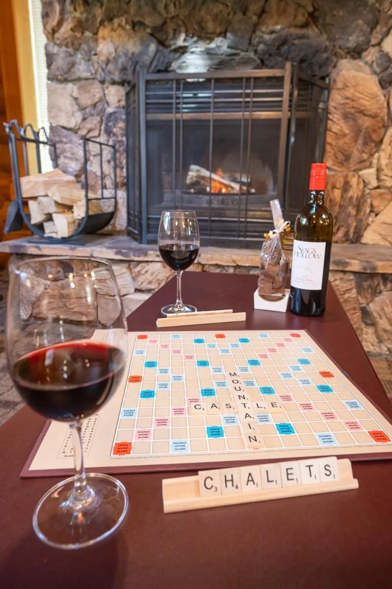 Living room in Castle Mountain Chalets