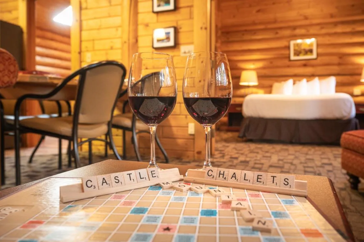 Living room in Castle Mountain Chalets