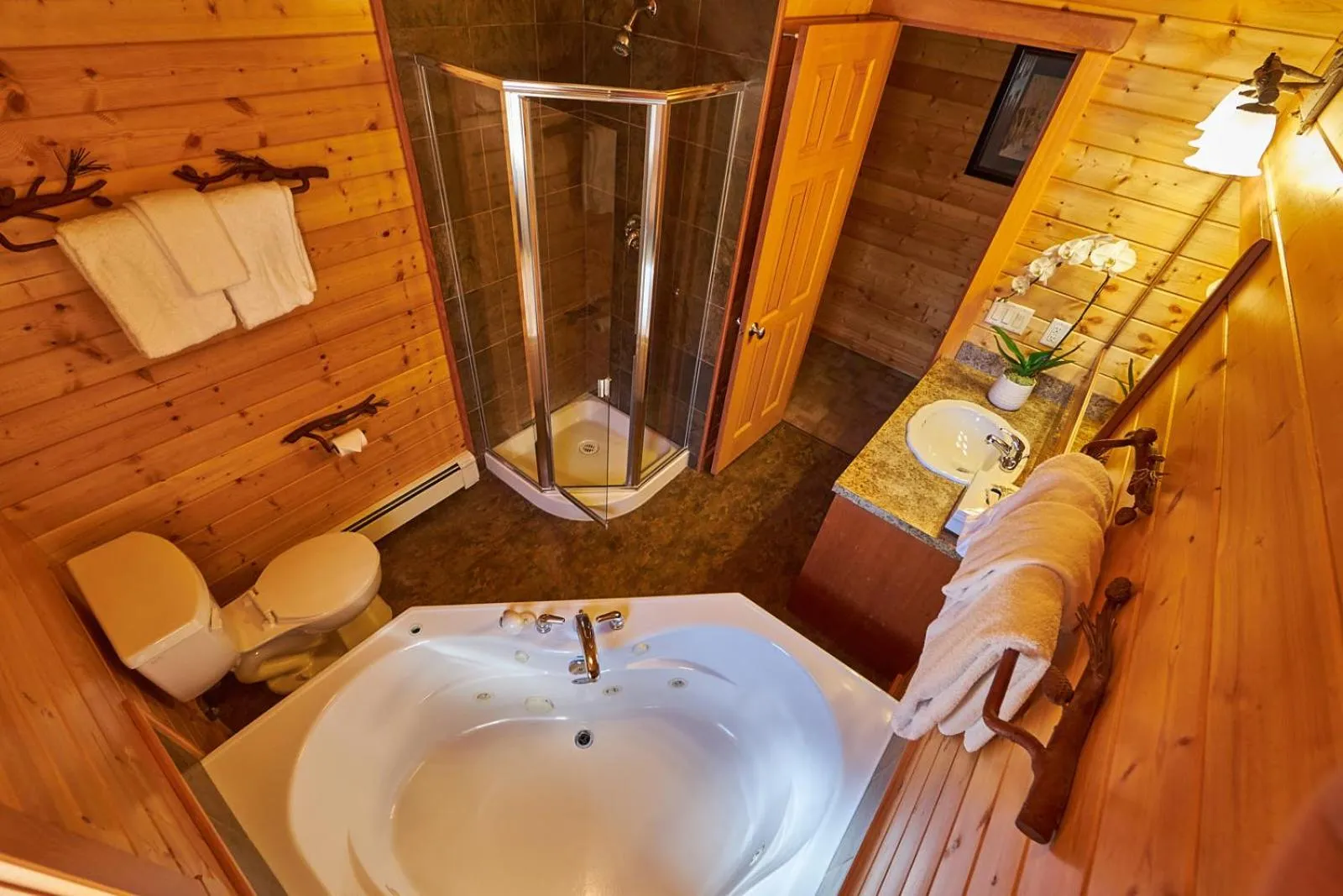 Shower in Castle Mountain Chalets