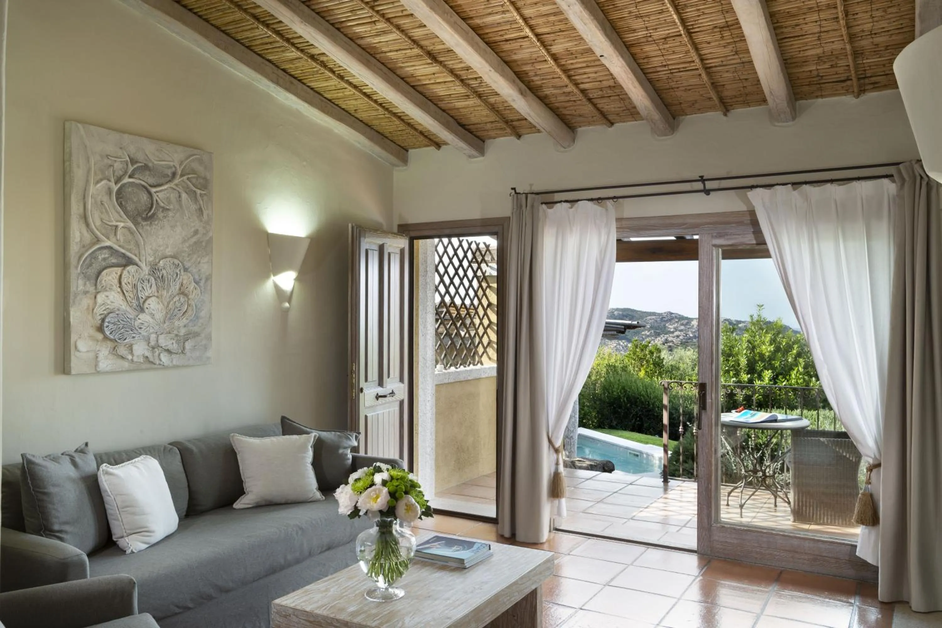 Seating area in Hotel Li Finistreddi