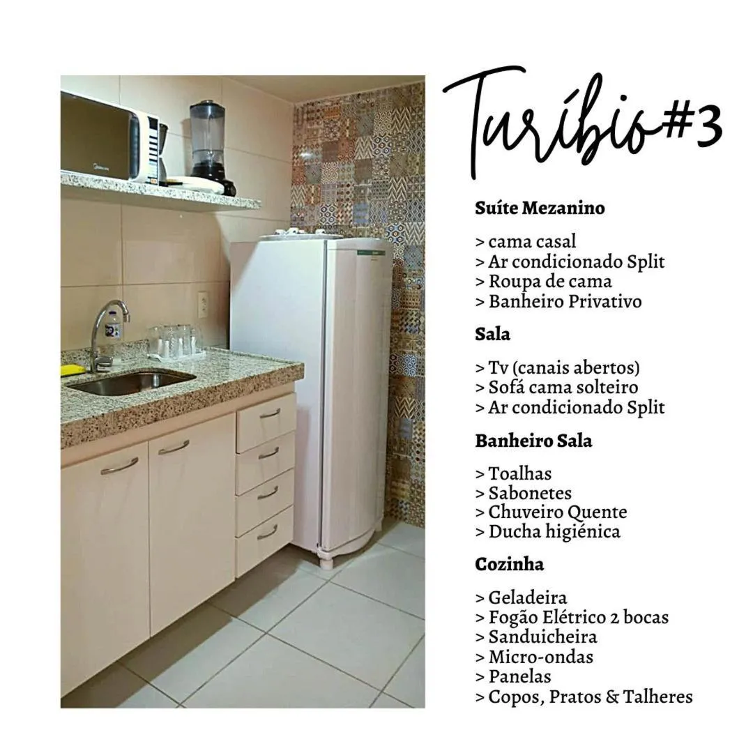 Kitchen or kitchenette in Apartamento no Centro Búzios