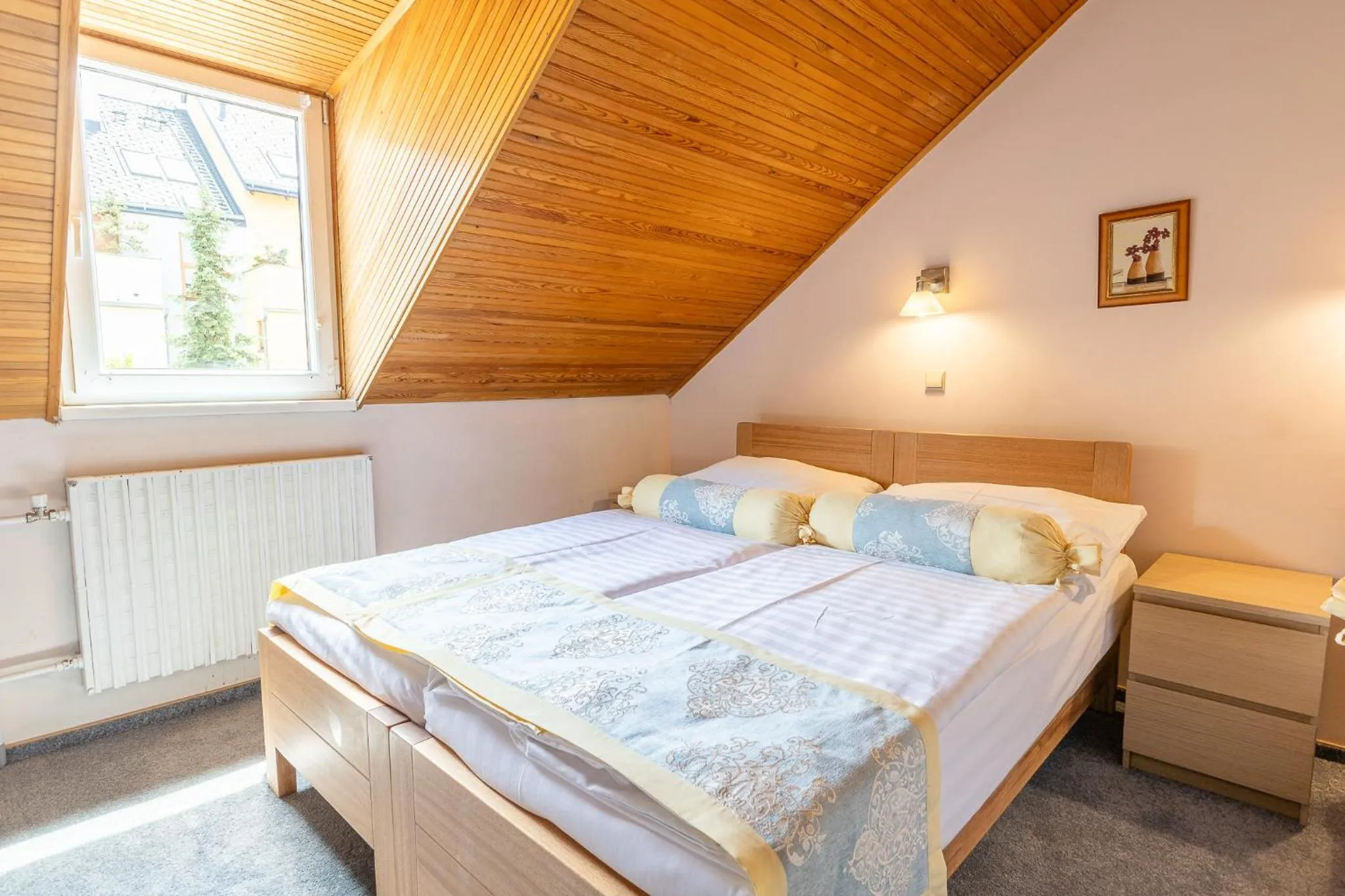 Bed in Hotel Wilhelm