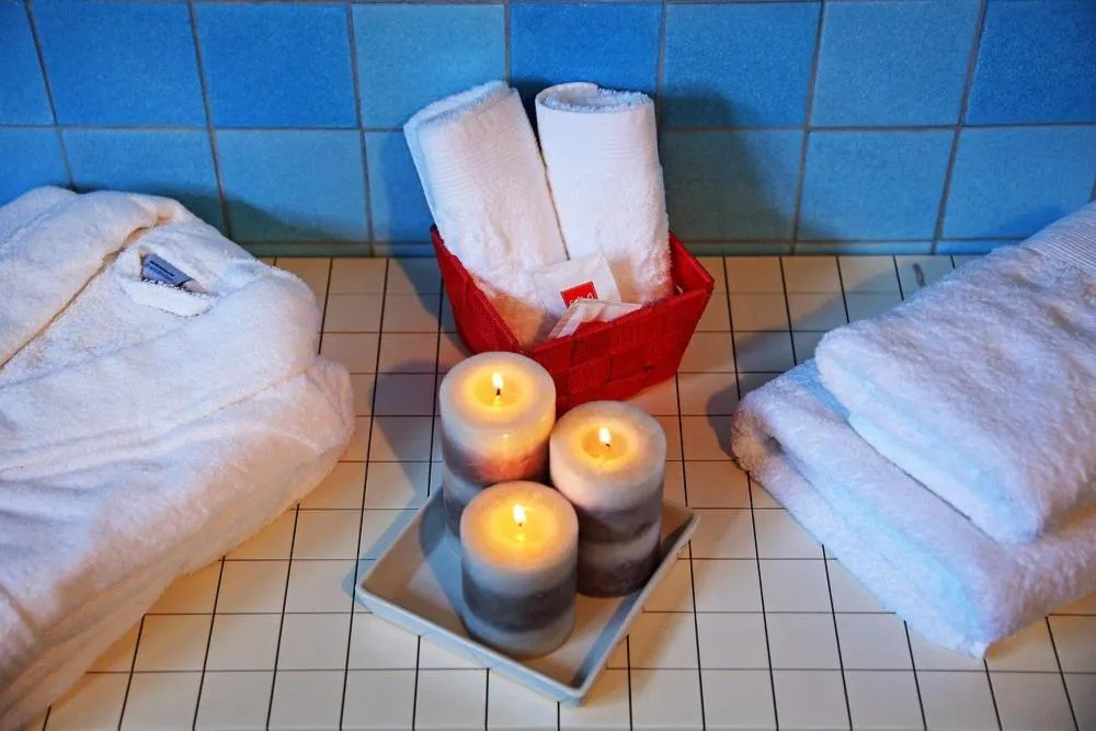 towels, Bed in Riviera Ionica