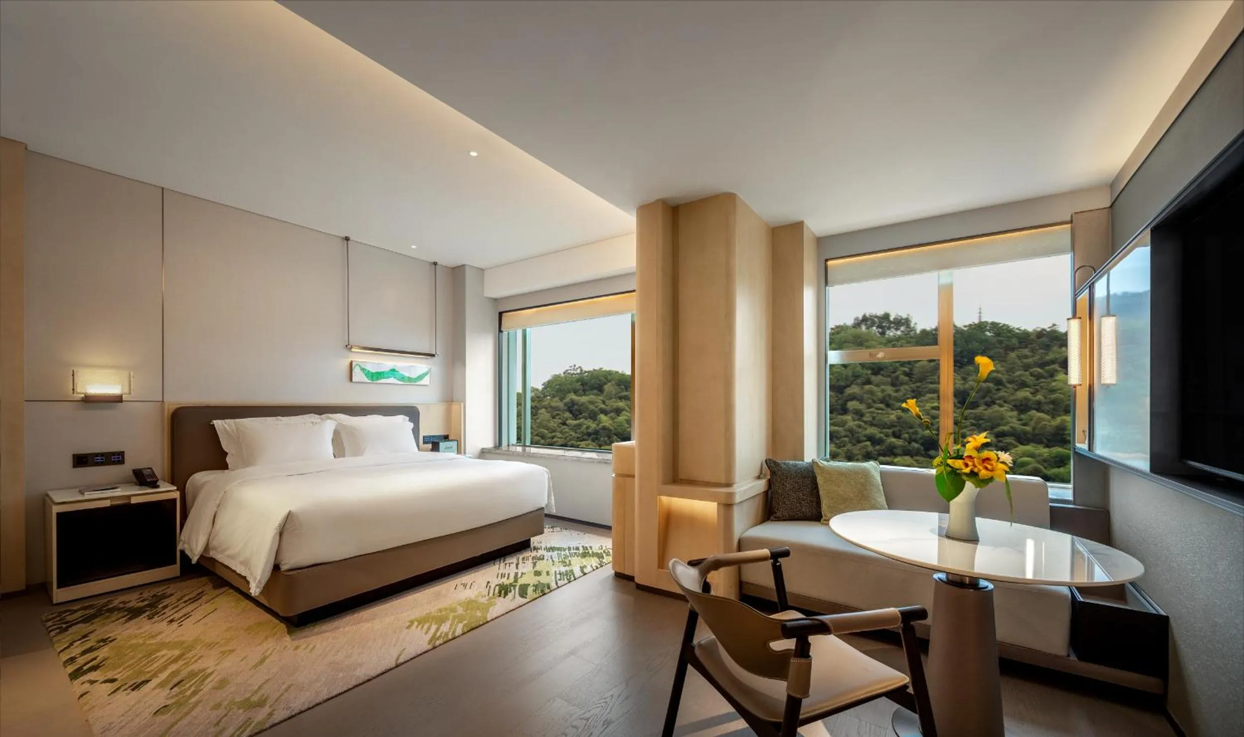 Bed in Zhejiang Narada Grand Hotel