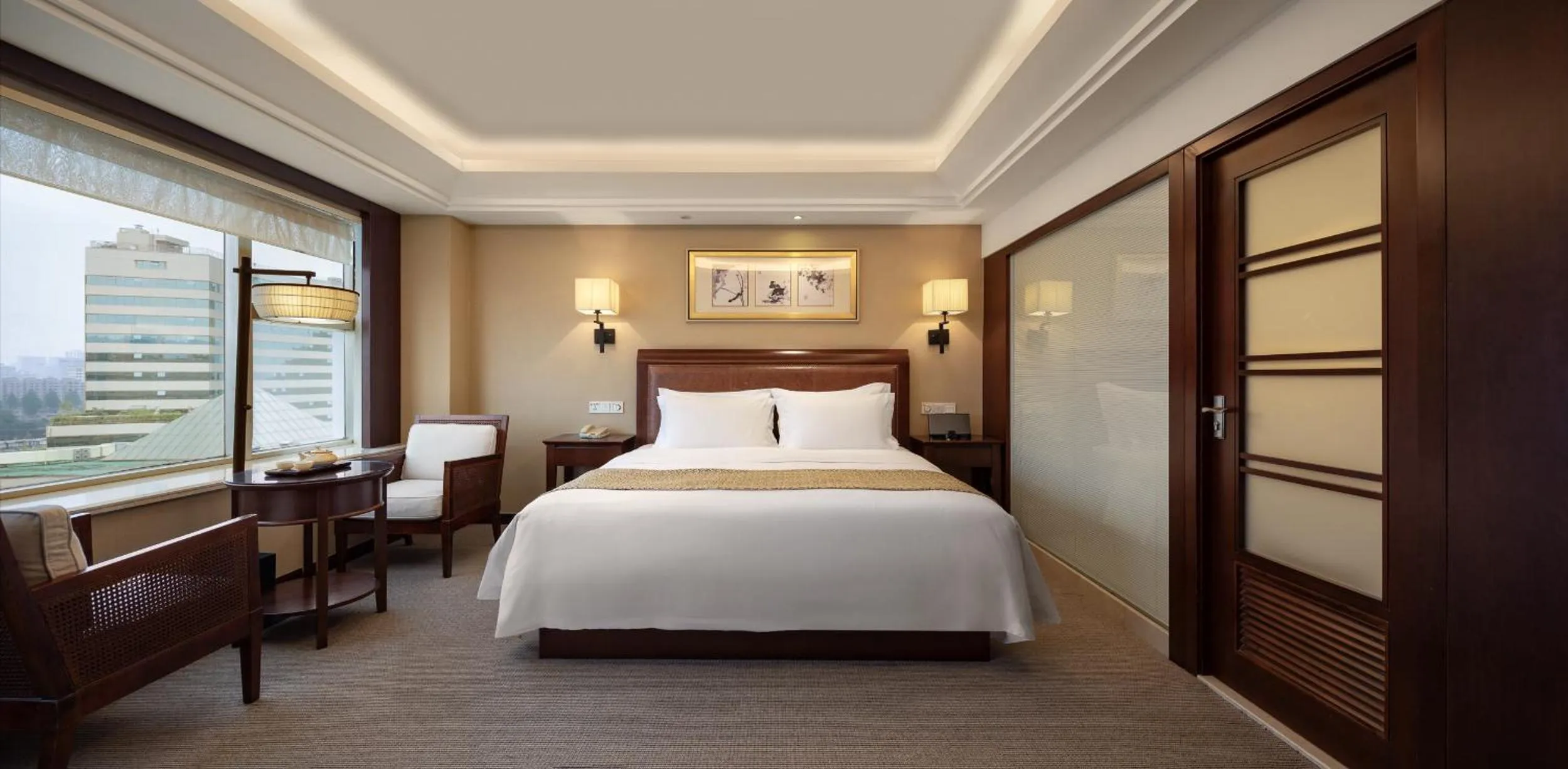 Bed in Zhejiang Narada Grand Hotel