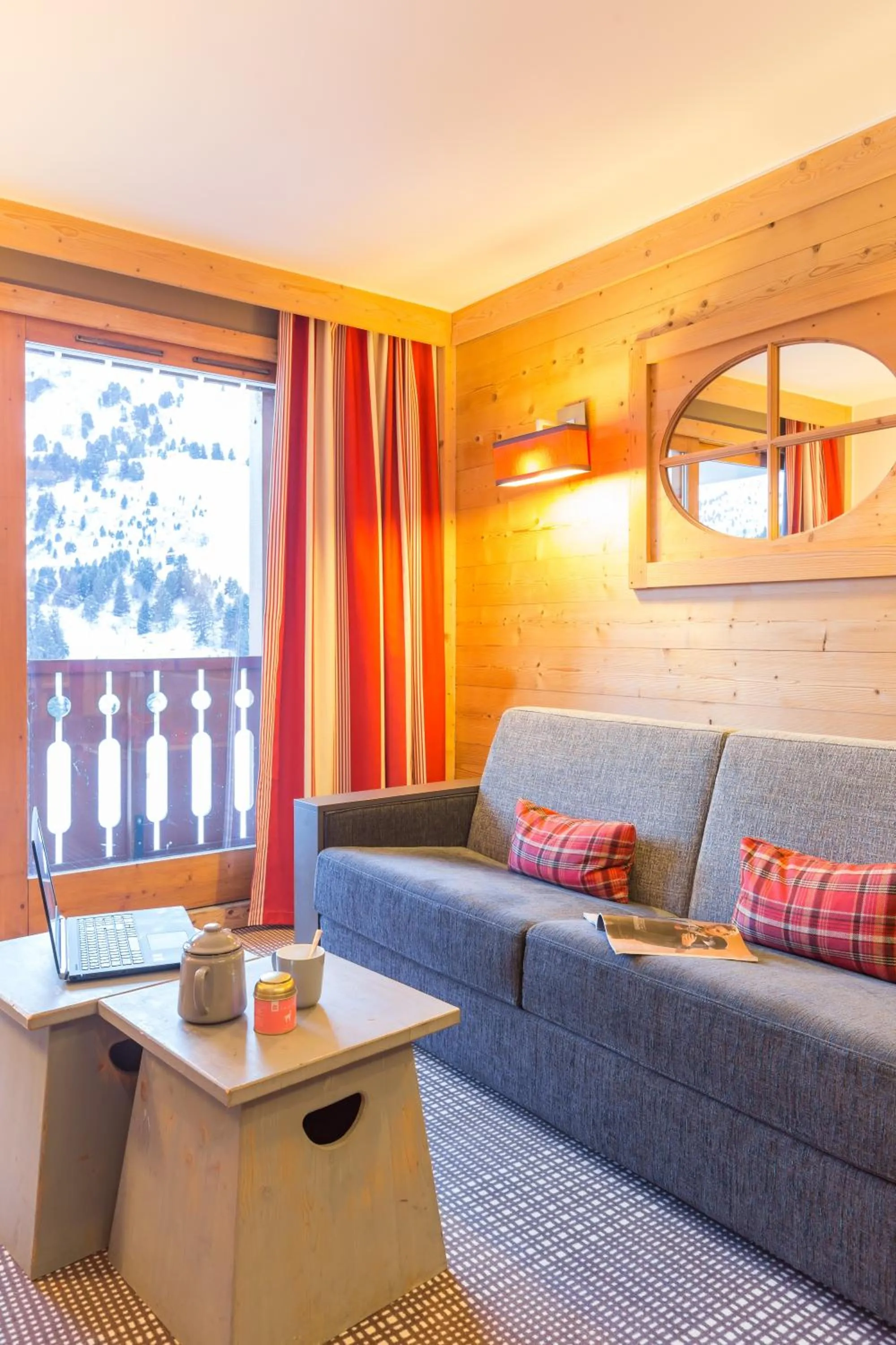 Living room in Résidence Pierre & Vacances Premium les Crets