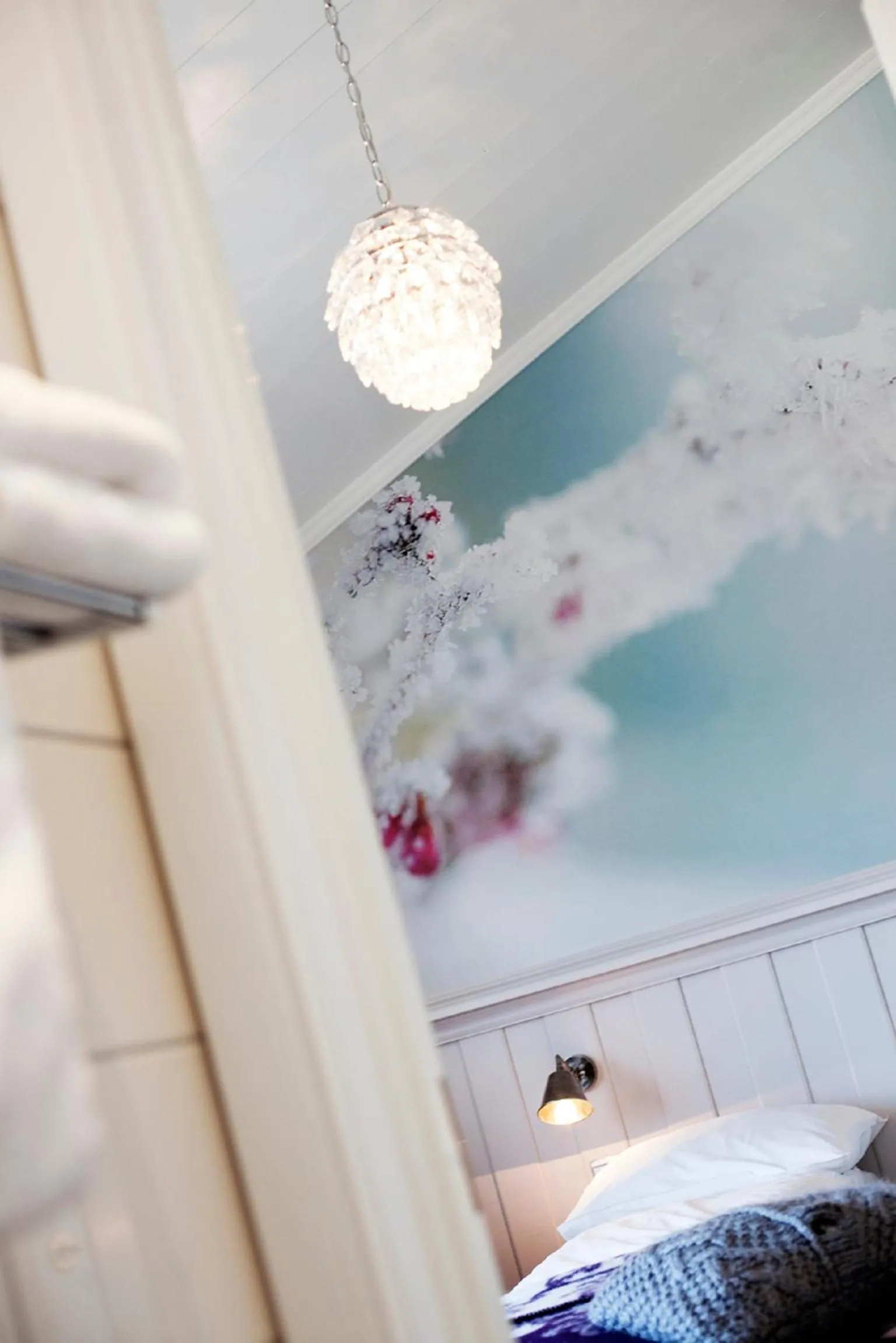 Decorative detail, Bed in Erzscheidergaarden Hotell