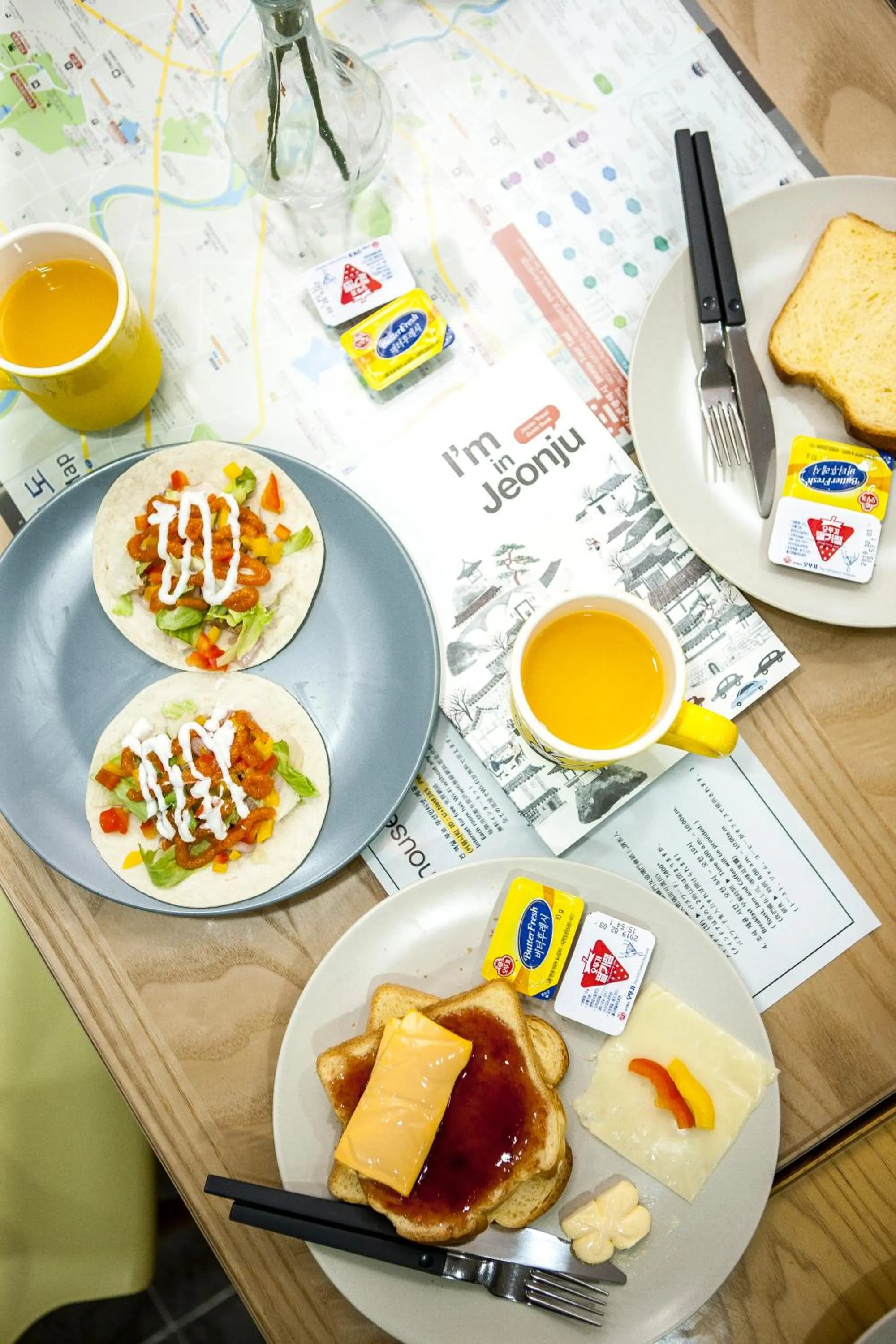 Decorative detail in 24 Guesthouse Jeonju