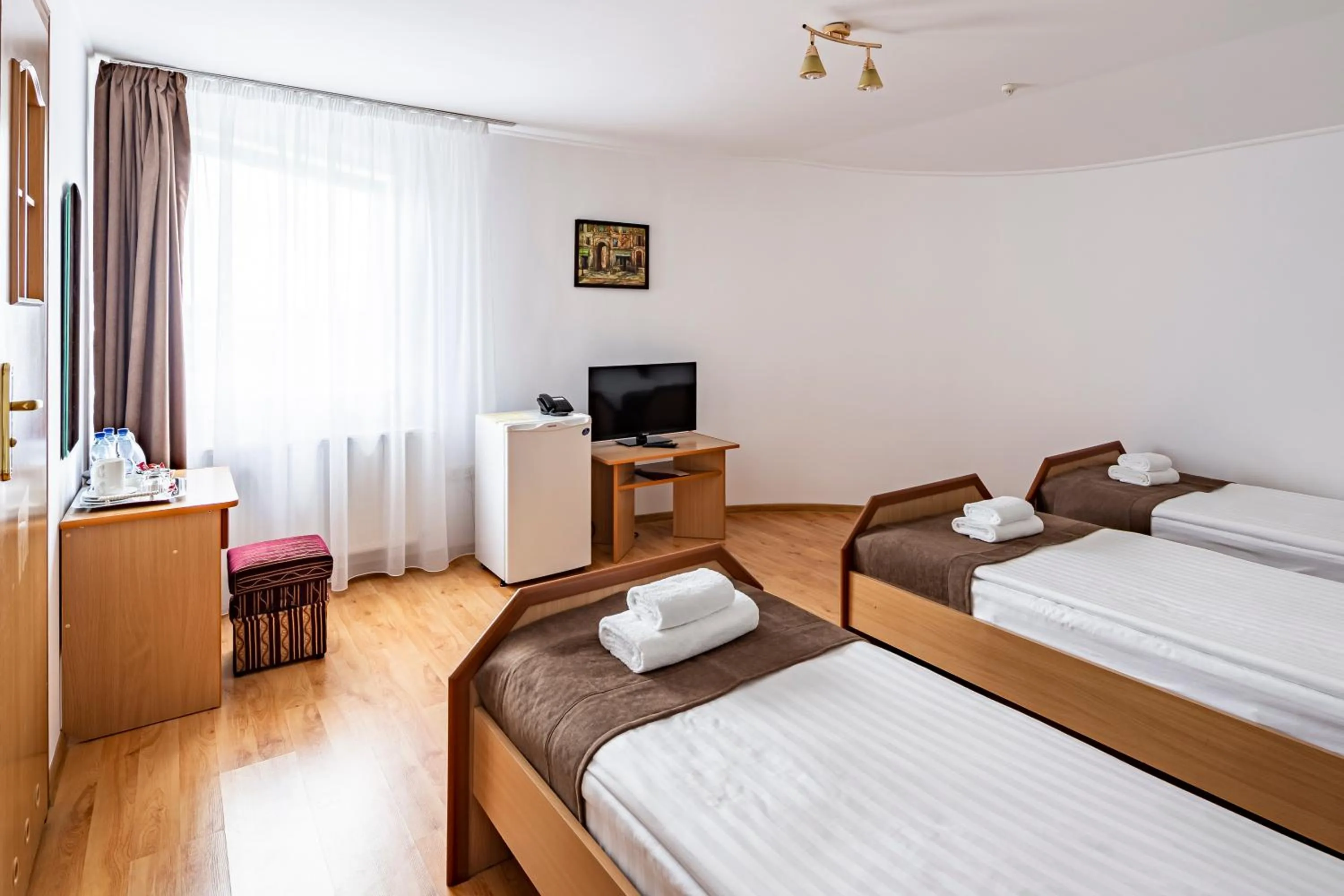 Coffee/tea facilities, Bed in Hotel Galaktika