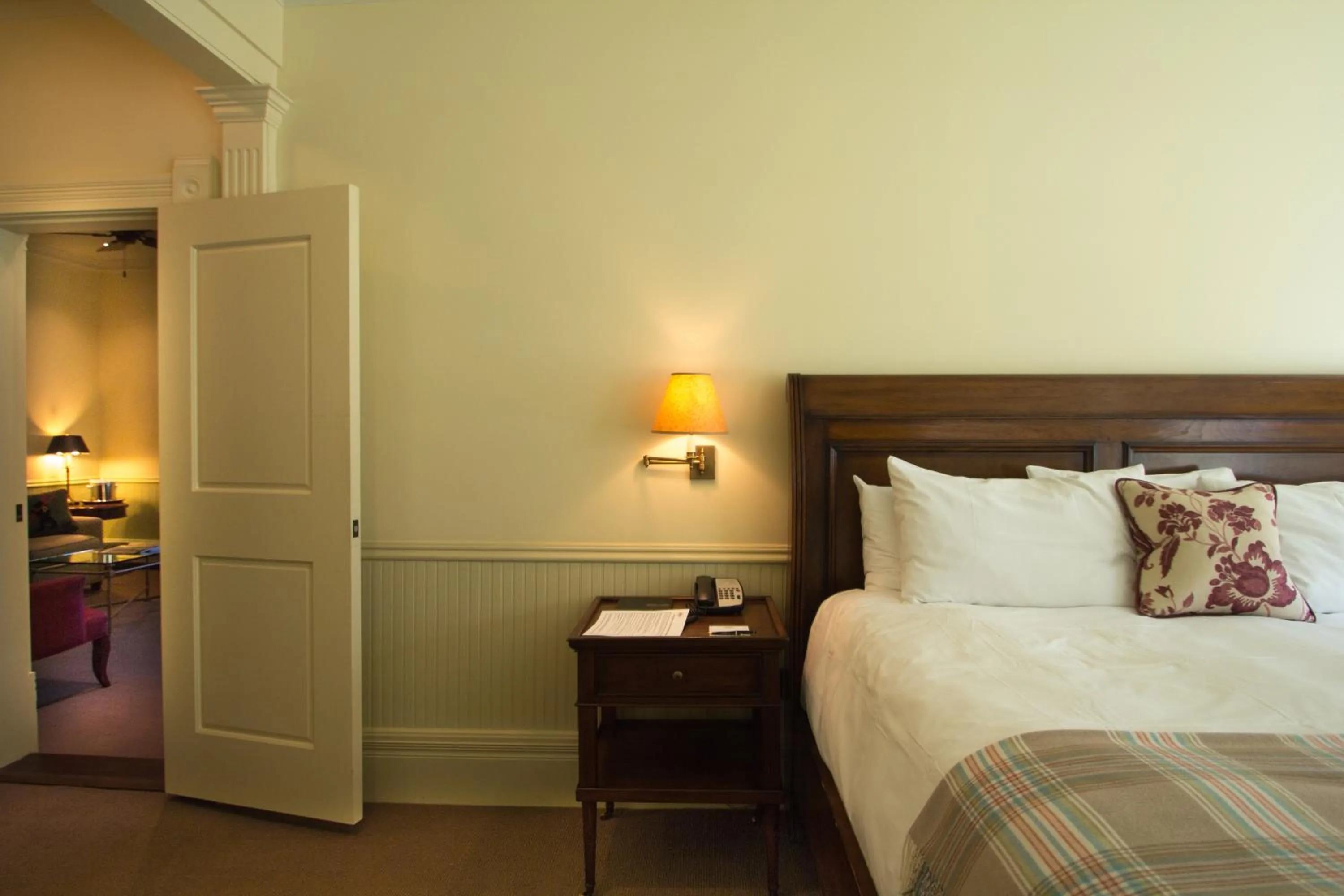 Decorative detail, Bed in New Sheridan Hotel