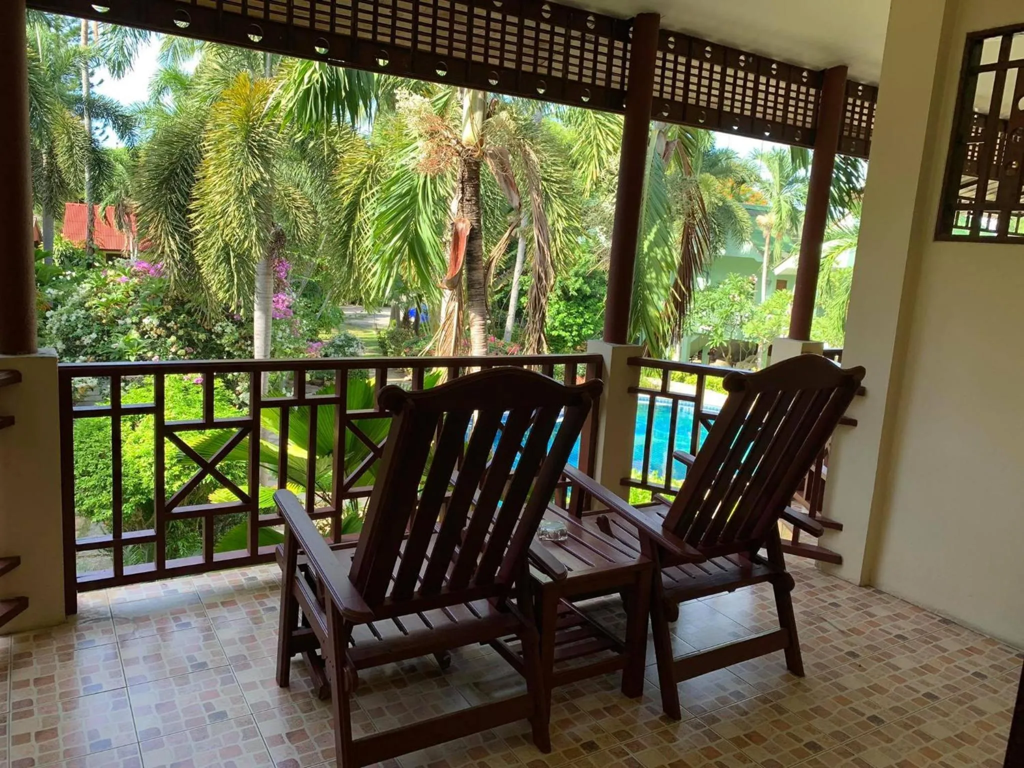 Balcony/Terrace in Rattana Guesthouse & Bungalow