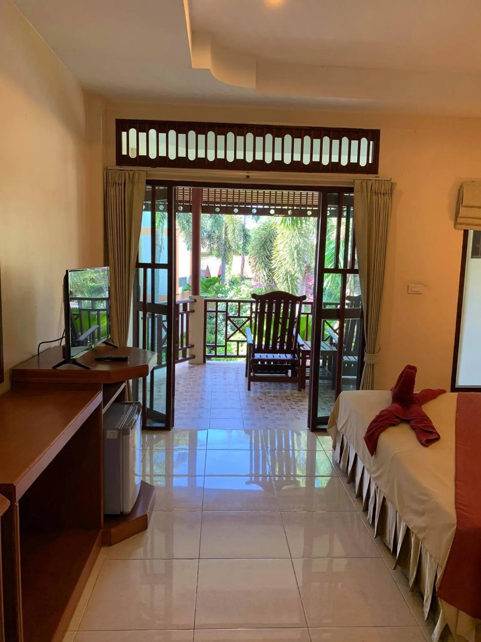 Bedroom in Rattana Guesthouse & Bungalow
